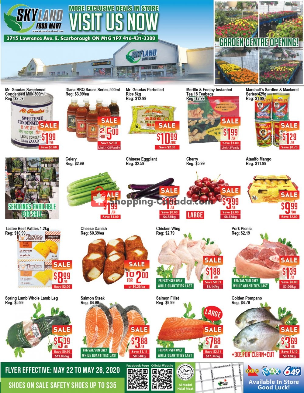 Skyland Food Mart flyer from Friday May 22, 2020 to Thursday May 28, 2020 - page 1