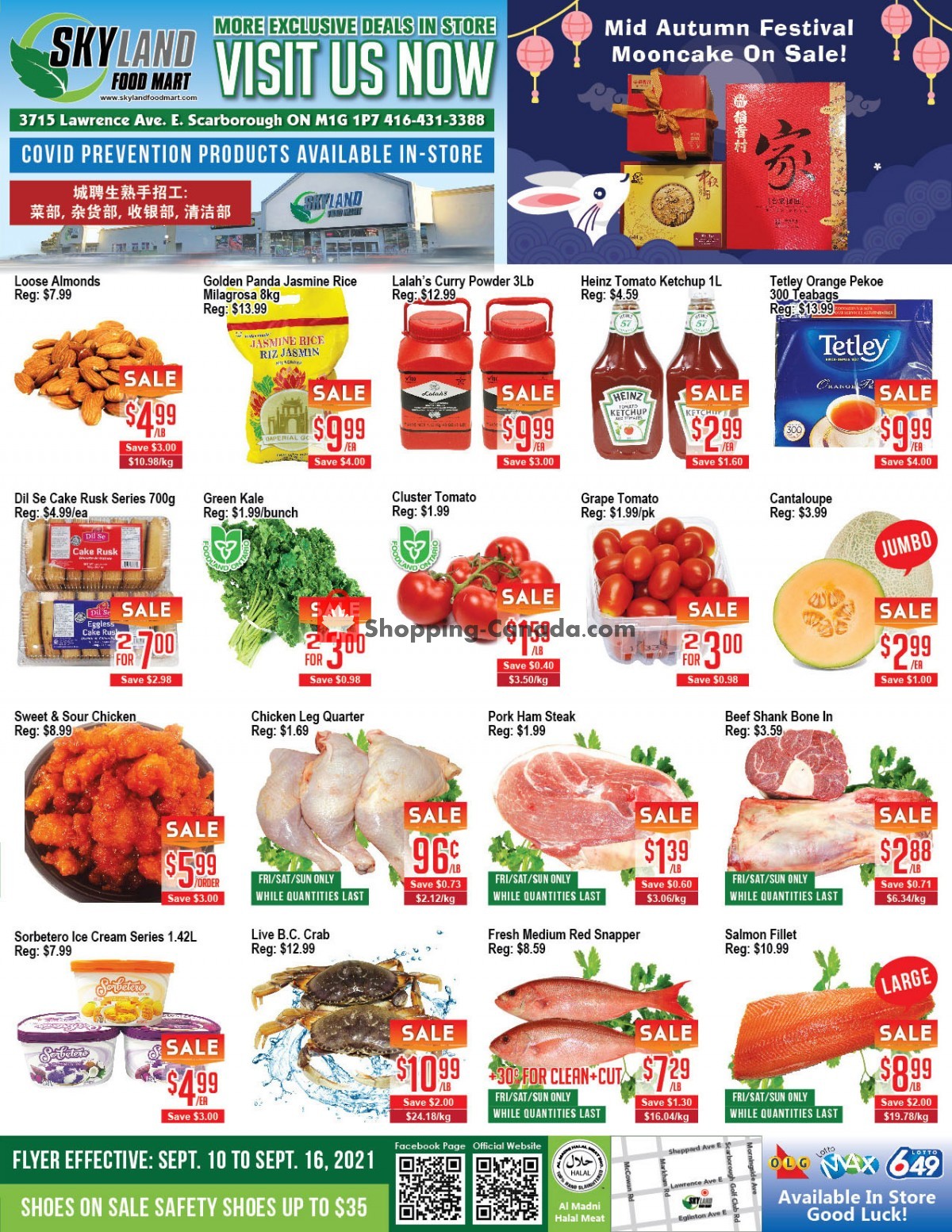Skyland Food Mart flyer from Friday September 10, 2021 to Thursday September 16, 2021 - page 1