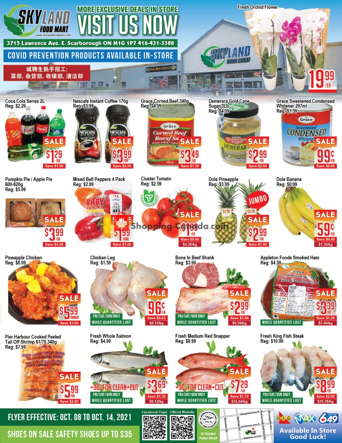 Skyland Food Mart flyer from Friday October 8, 2021 to Thursday October 14, 2021 - page 1
