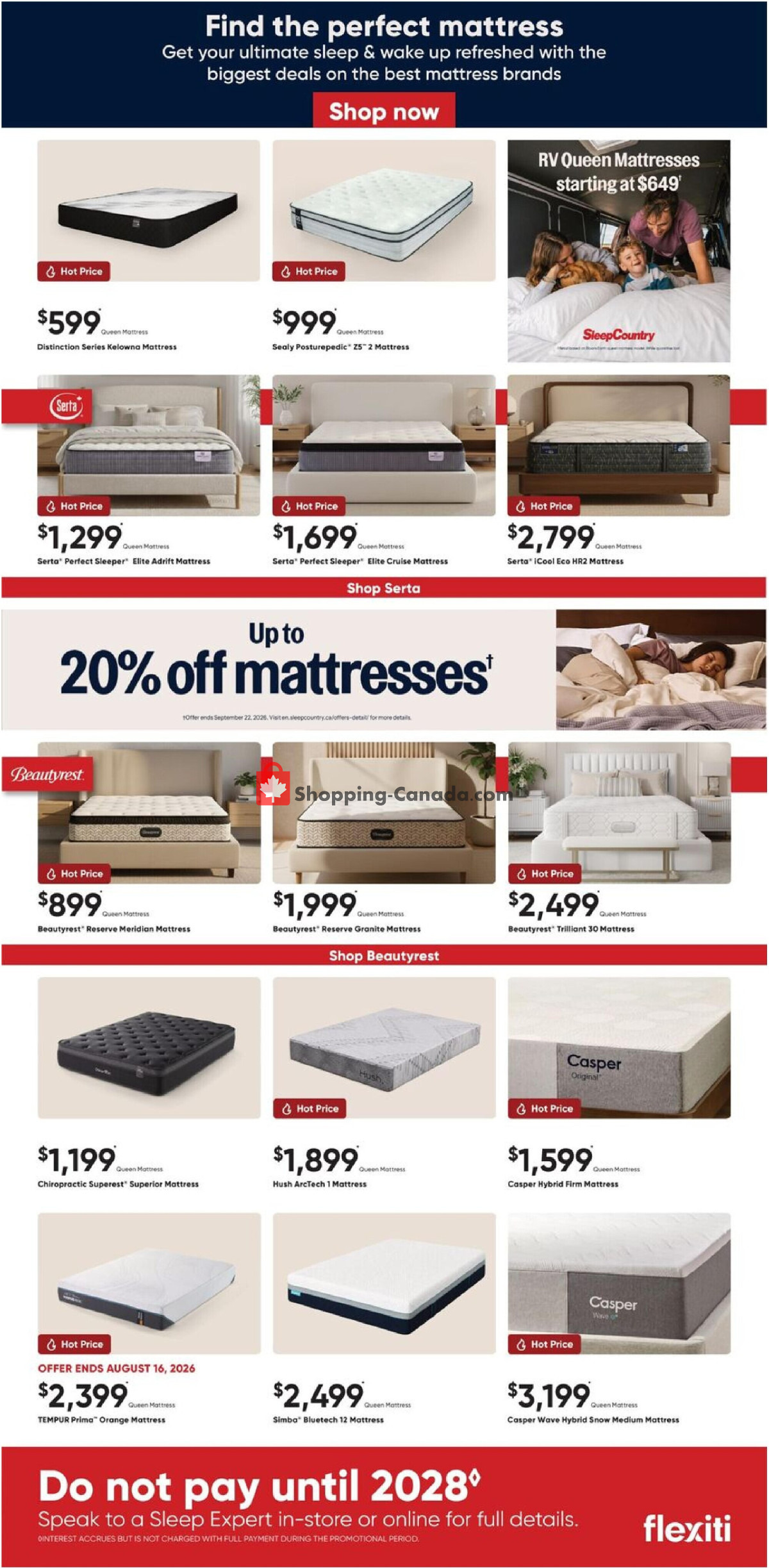 Sleep Country flyer from Wednesday August 12, 2026 to Thursday August 27, 2026 - page 3