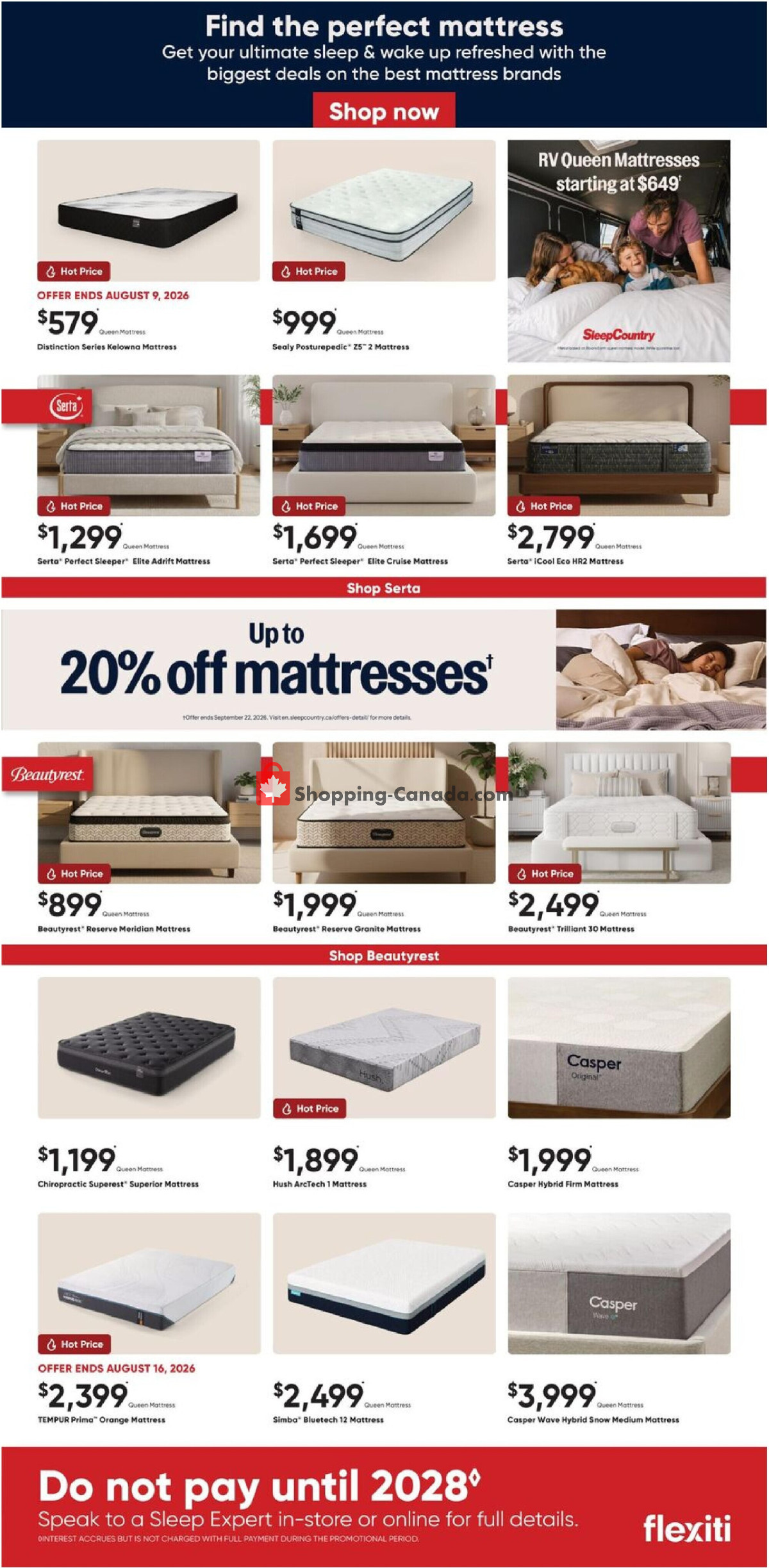 Sleep Country flyer from Wednesday August 5, 2026 to Tuesday August 11, 2026 - page 3