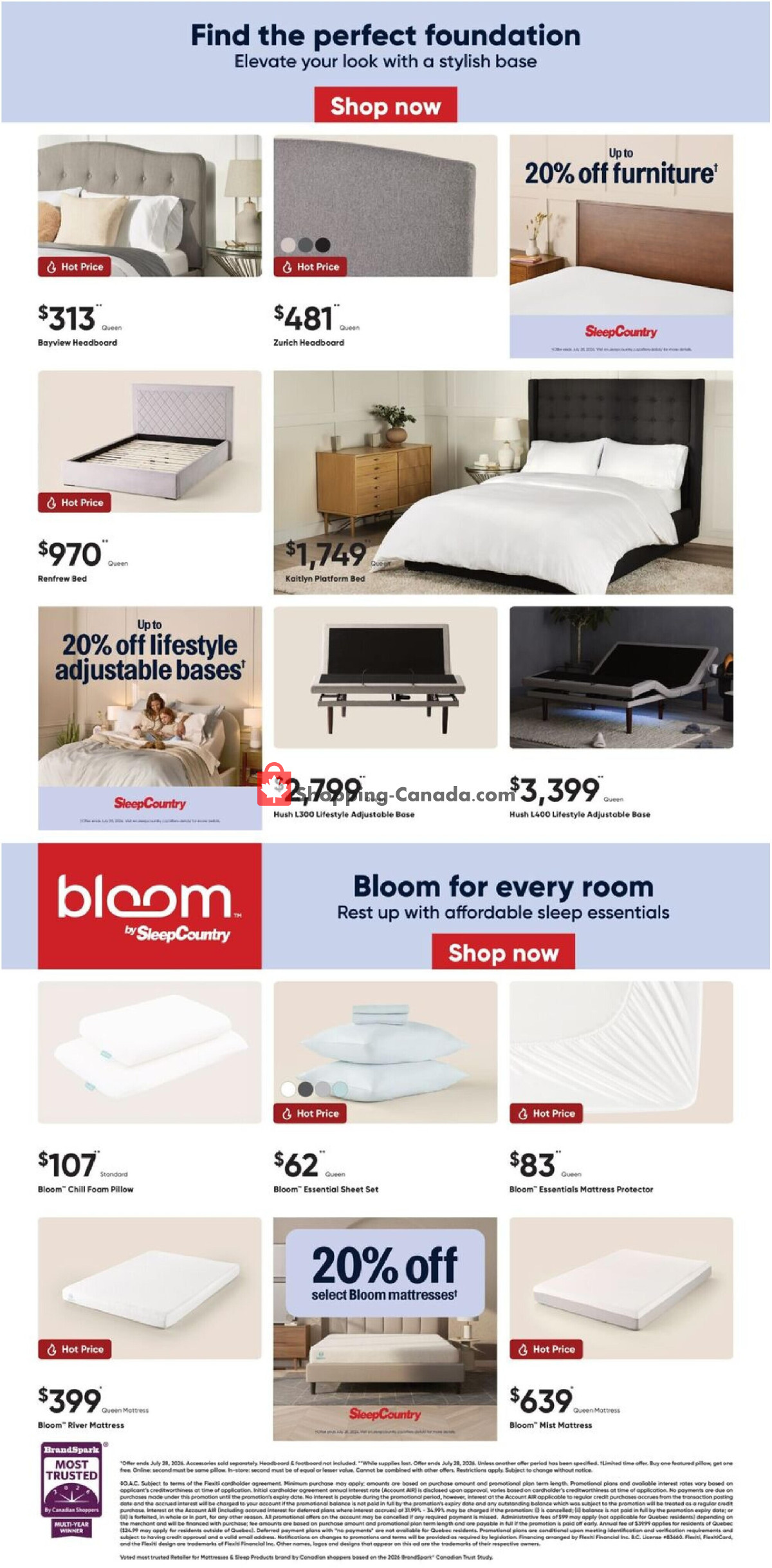 Sleep Country flyer from Wednesday July 8, 2026 to Sunday July 19, 2026 - page 4