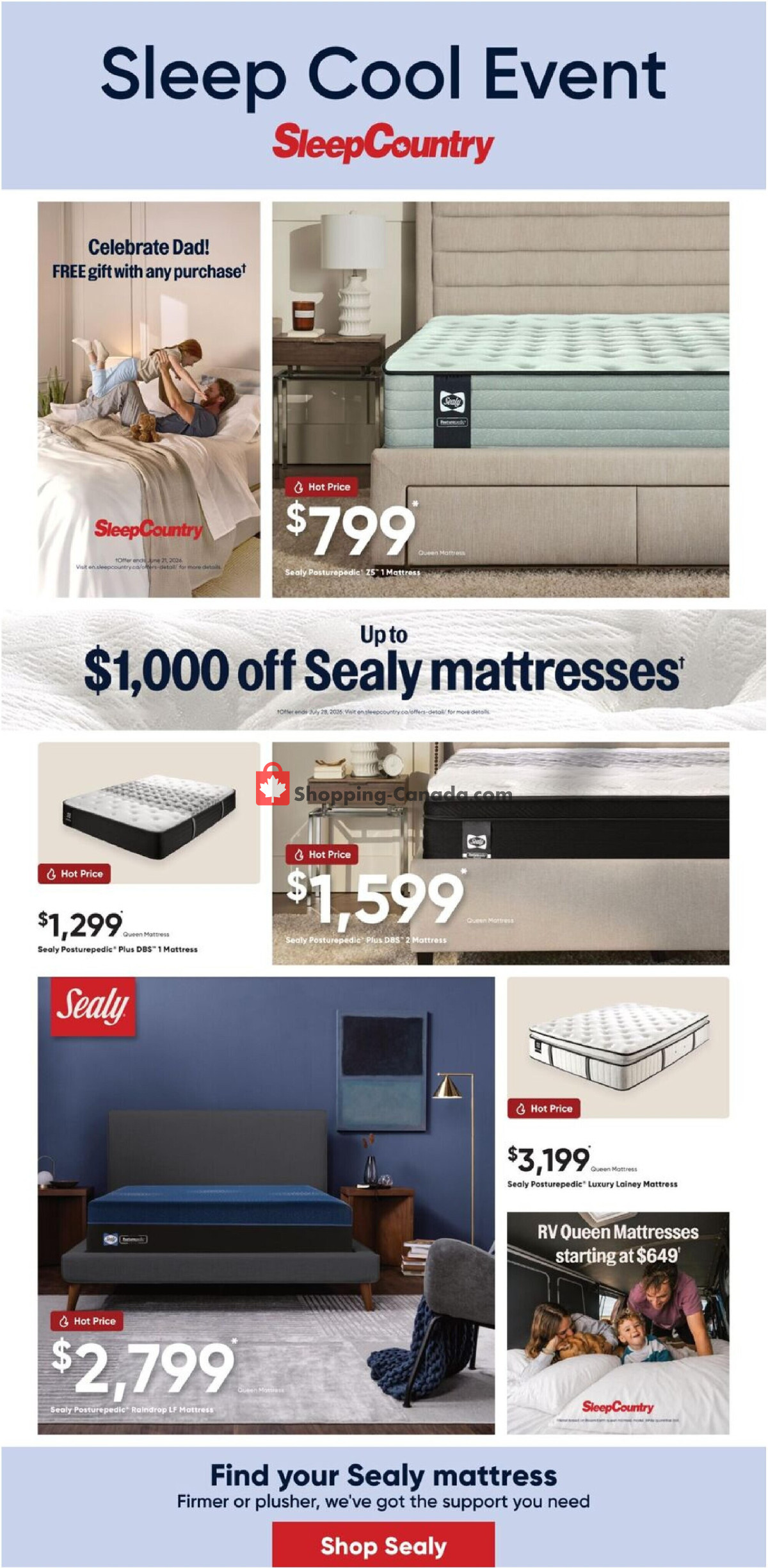 Sleep Country flyer from Wednesday June 10, 2026 to Tuesday June 23, 2026 - page 1