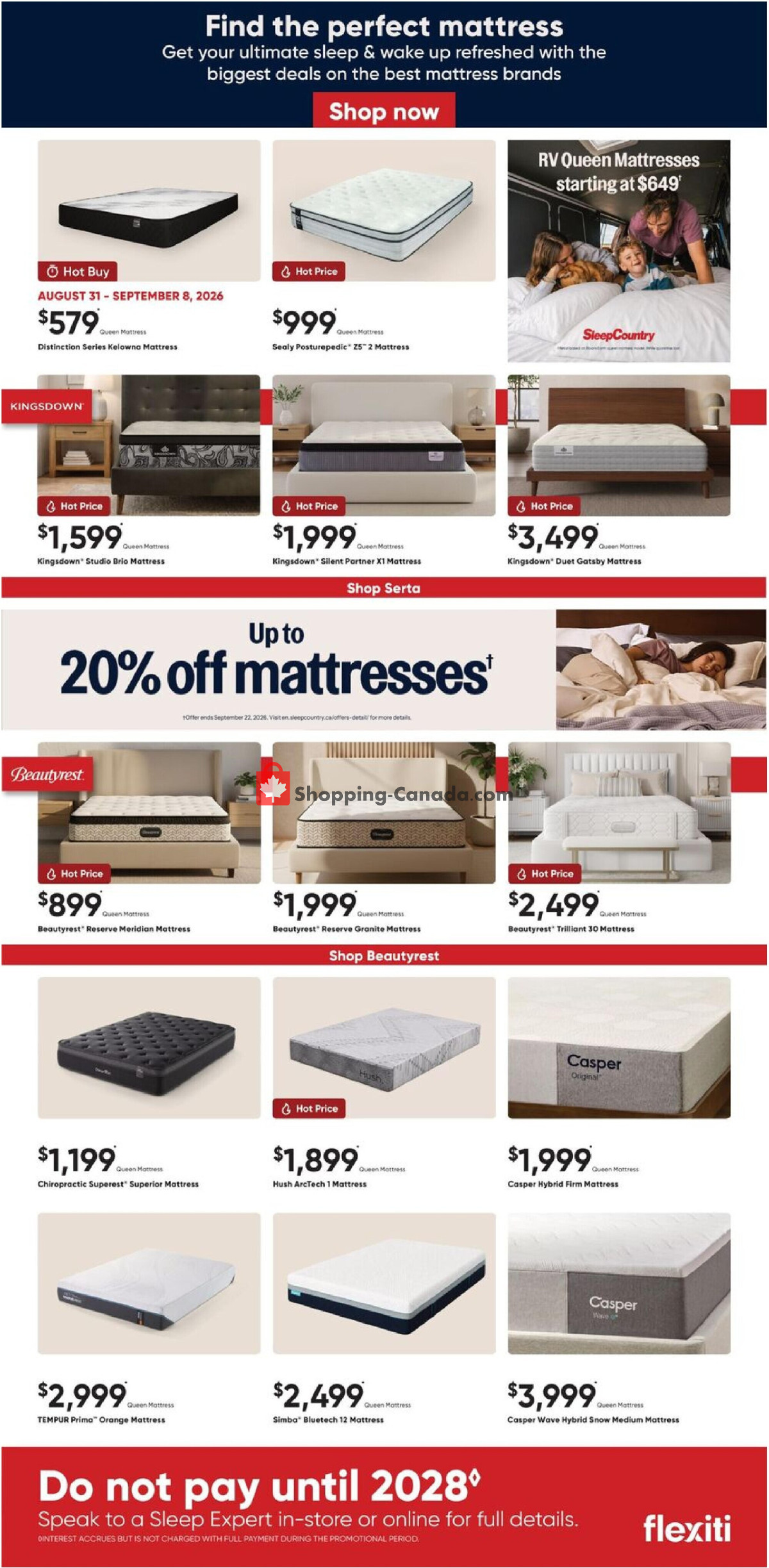 Sleep Country flyer from Wednesday September 2, 2026 to Friday September 11, 2026 - page 3