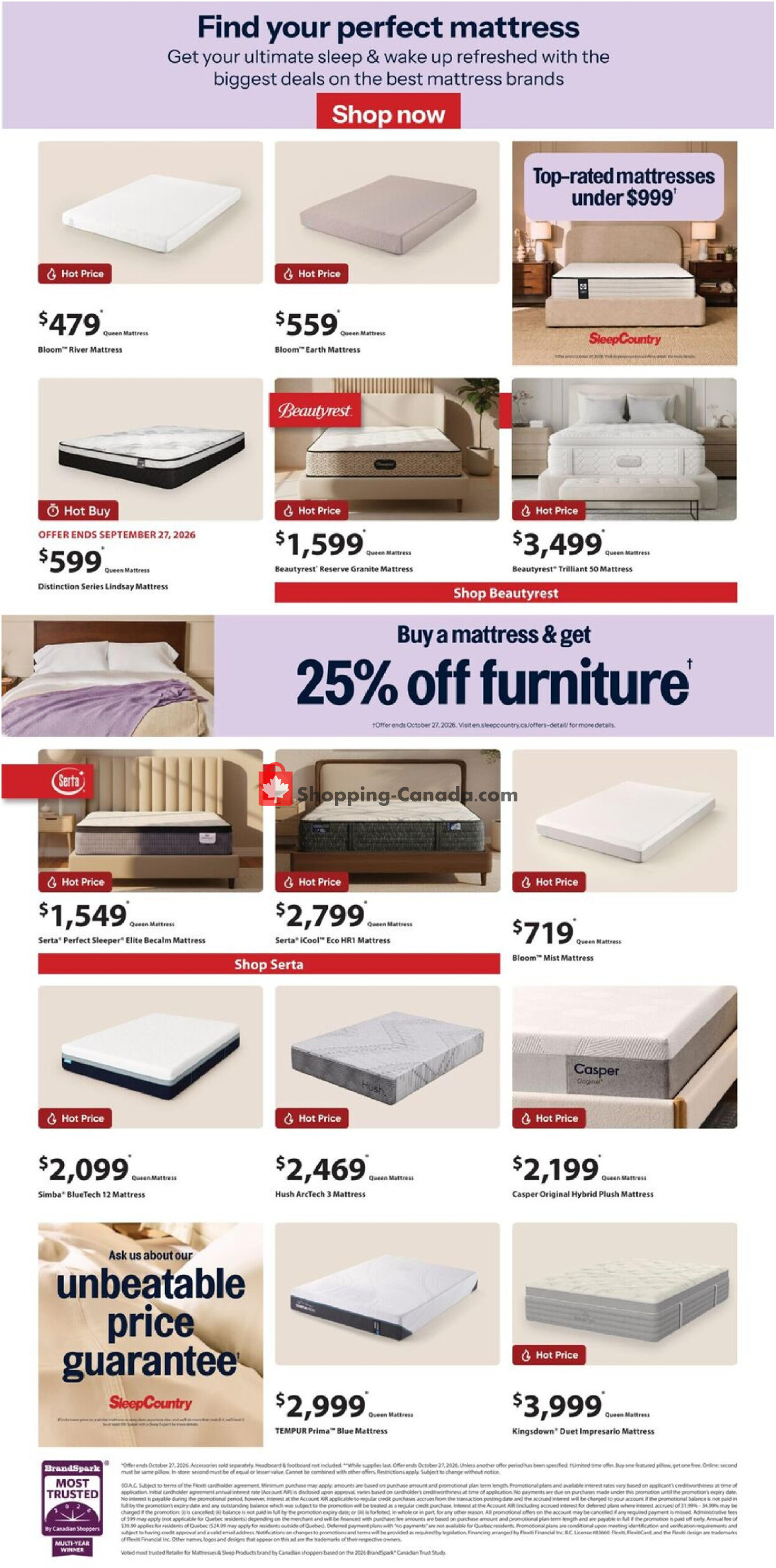 Sleep Country flyer from Wednesday September 23, 2026 to Tuesday September 29, 2026 - page 3