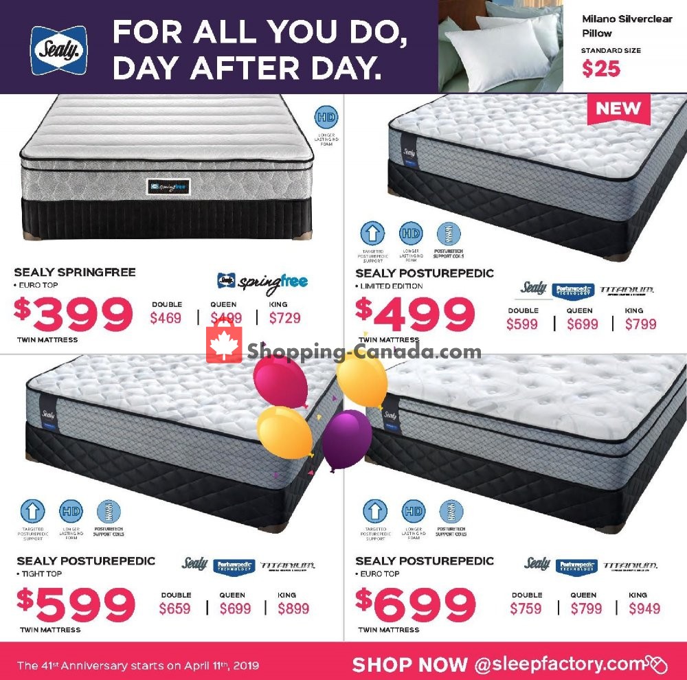 Sleep Factory flyer from Thursday April 11, 2019 to Tuesday April 30, 2019 - page 4
