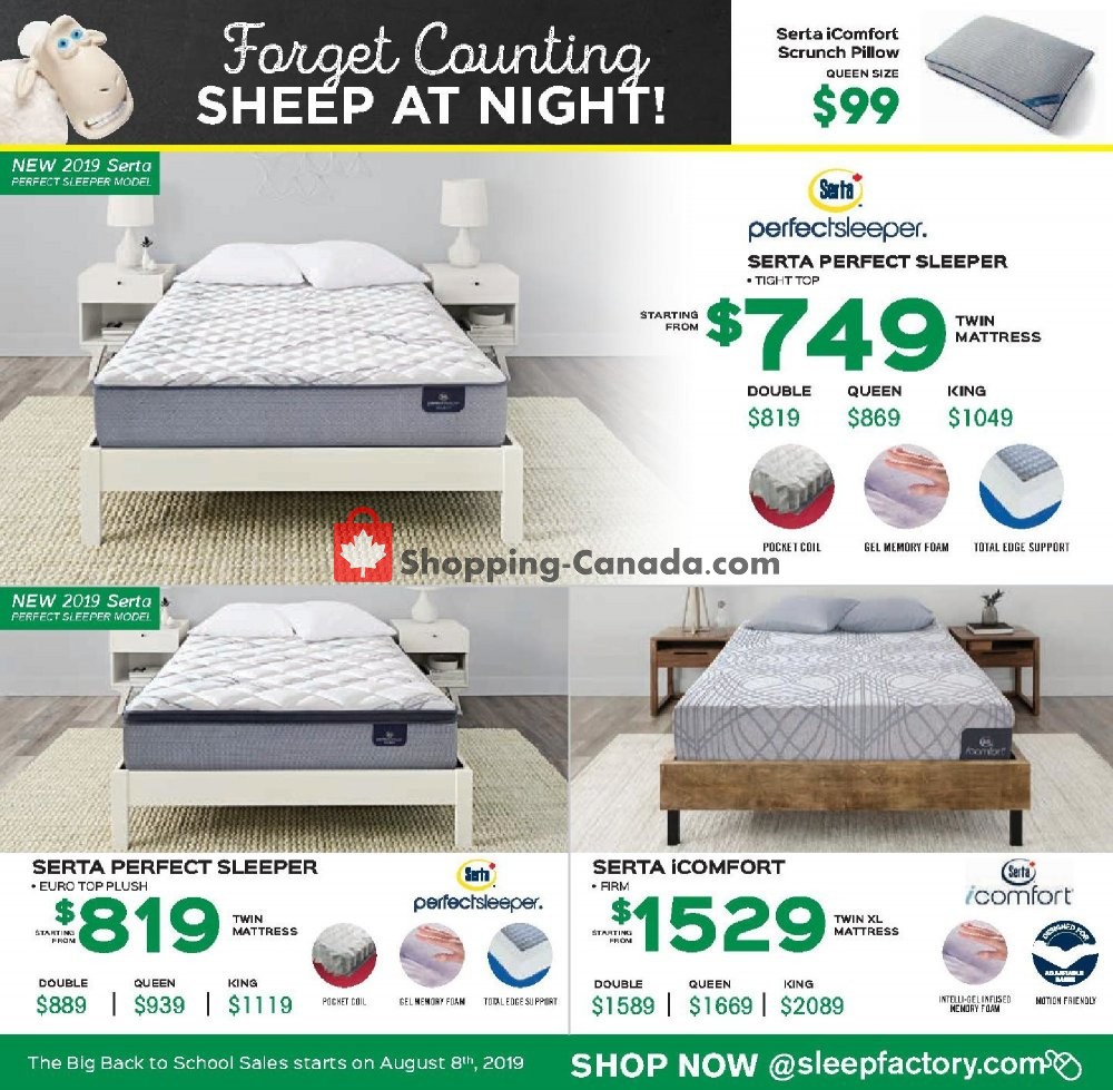 Sleep Factory flyer from Thursday August 8, 2019 to Wednesday August 14, 2019 - page 3