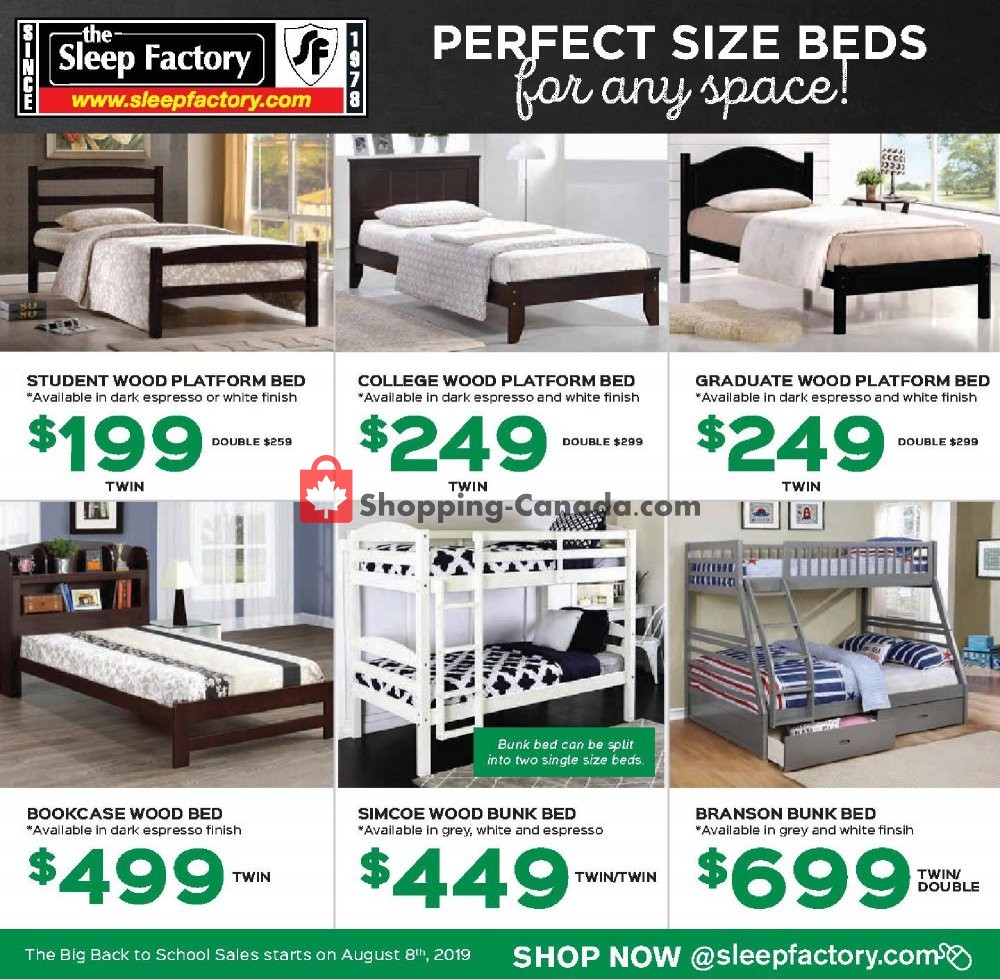 Sleep Factory flyer from Thursday August 8, 2019 to Wednesday August 14, 2019 - page 9