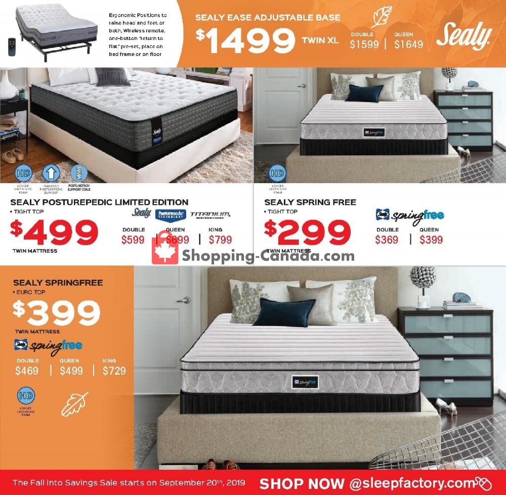 Sleep Factory flyer from Friday September 20, 2019 to Thursday September 26, 2019 - page 3