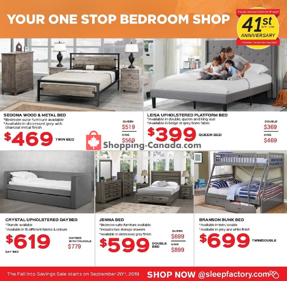 Sleep Factory flyer from Friday September 20, 2019 to Thursday September 26, 2019 - page 7