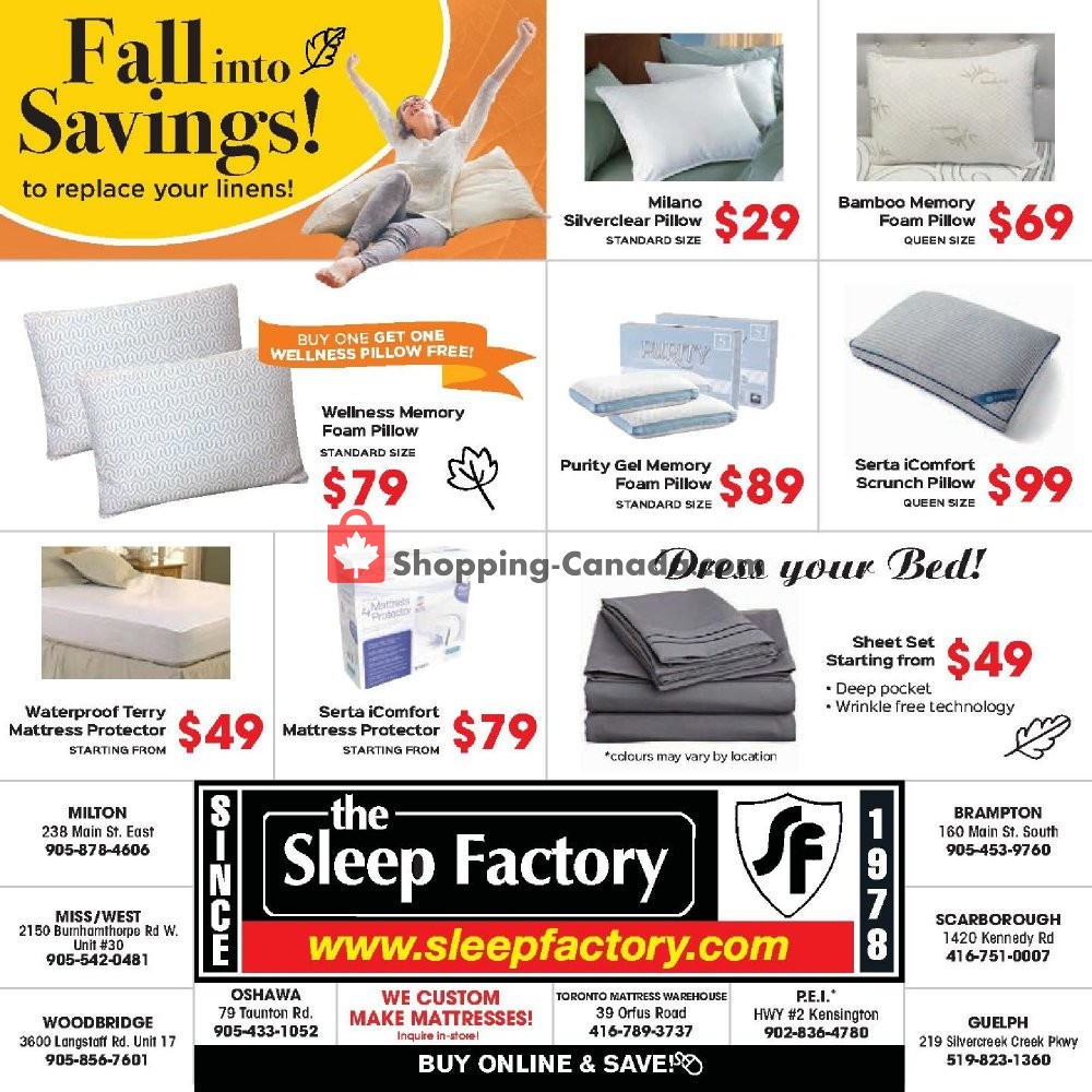 Sleep Factory flyer from Friday September 20, 2019 to Thursday September 26, 2019 - page 8