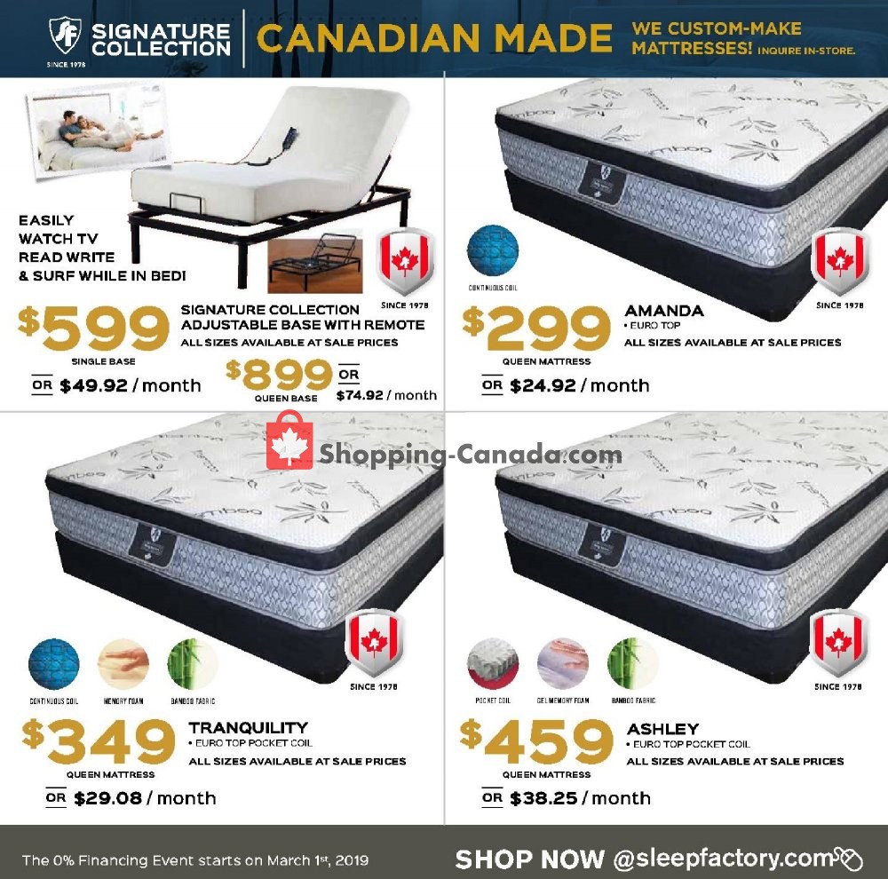 Sleep Factory flyer from Friday March 1, 2019 to Thursday April 18, 2019 - page 5
