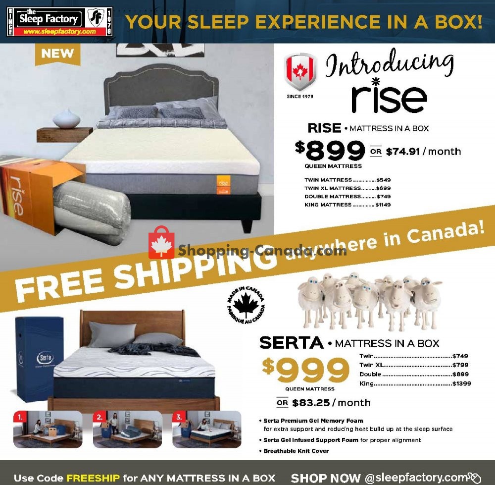 Sleep Factory flyer from Friday March 1, 2019 to Thursday April 18, 2019 - page 6