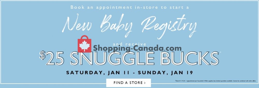 Snuggle Bugz flyer from Saturday January 11, 2020 to Sunday January 19, 2020 - page 1