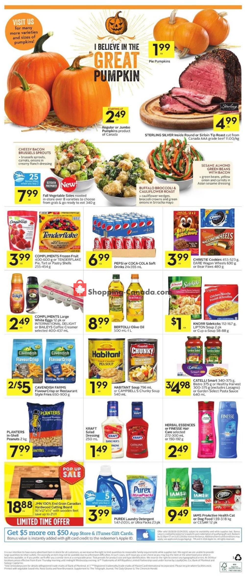 Sobeys flyer from Thursday October 18, 2018 to Wednesday October 24, 2018 - page 12