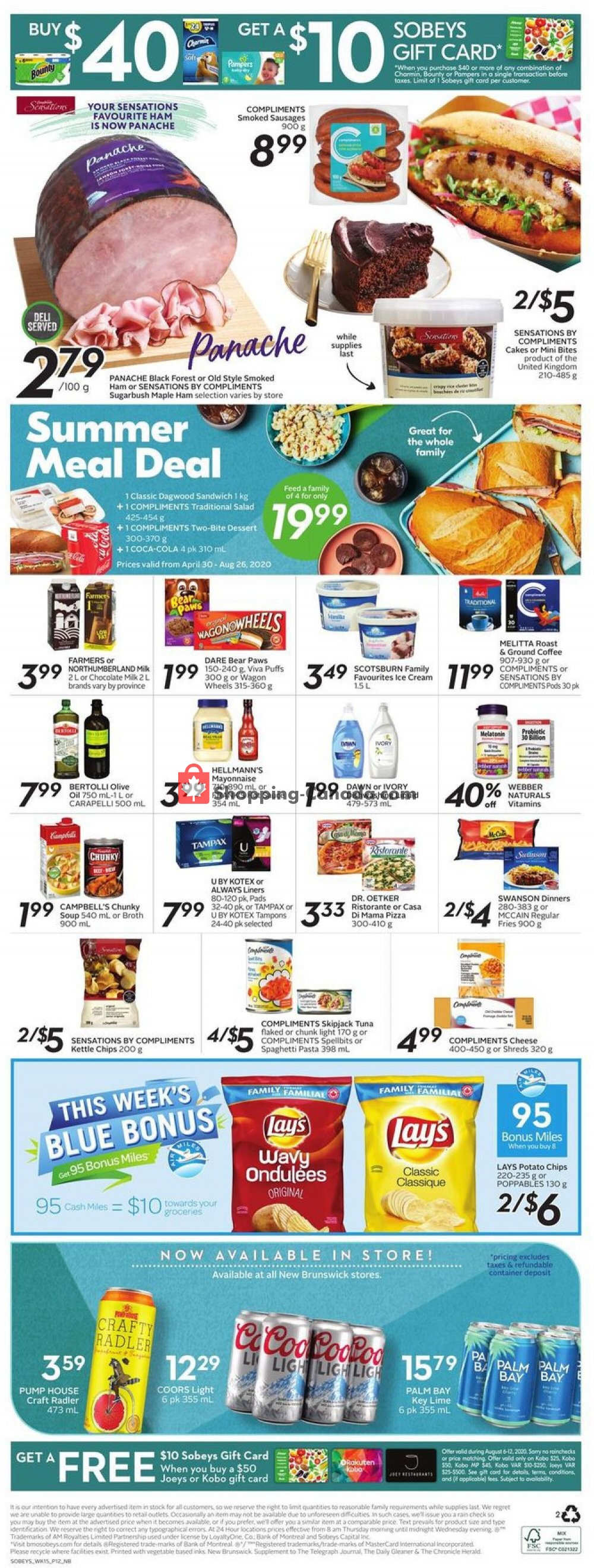 Sobeys flyer from Thursday August 6, 2020 to Wednesday August 12, 2020 - page 19