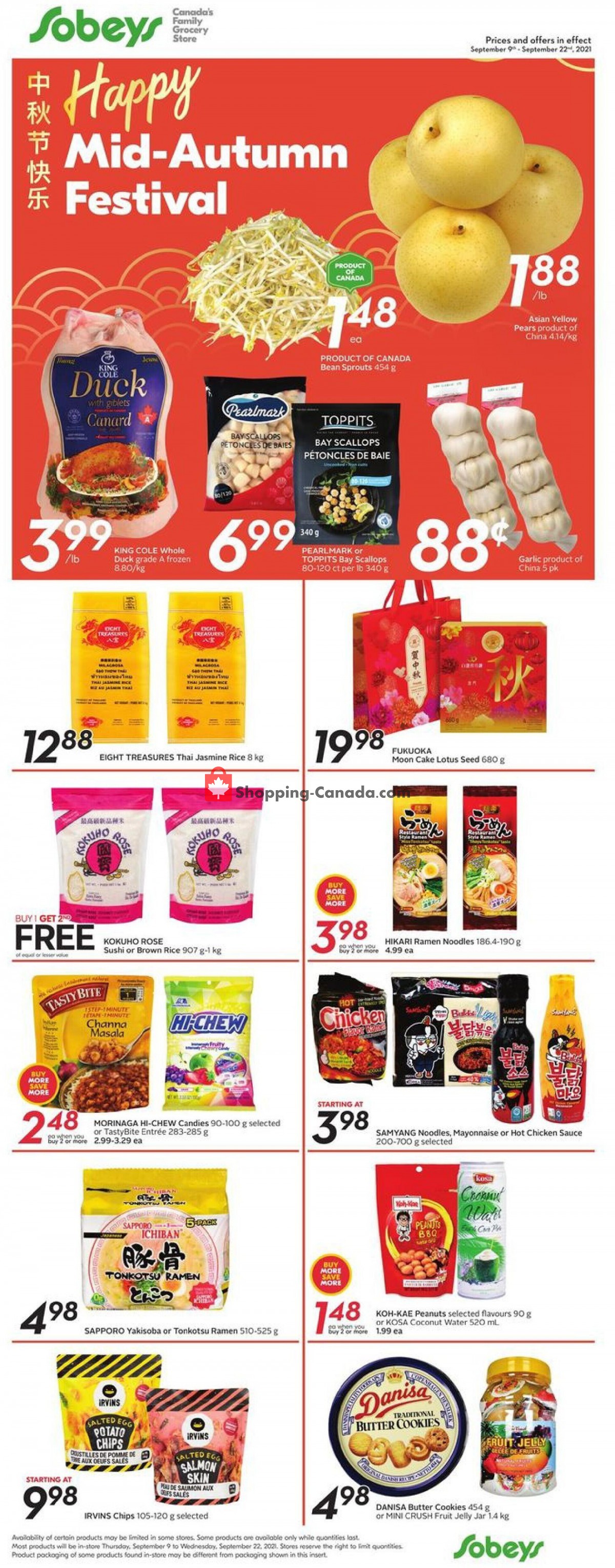 Sobeys flyer from Thursday September 9, 2021 to Wednesday September 15, 2021 - page 15