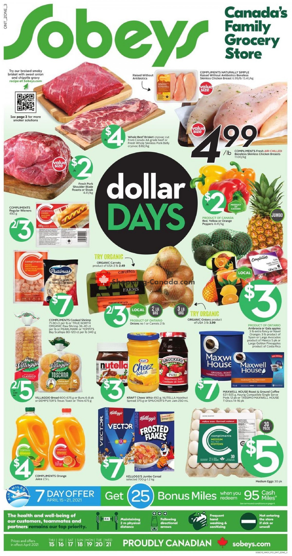 Sobeys flyer from Thursday April 15, 2021 to Wednesday April 21, 2021 - page 1