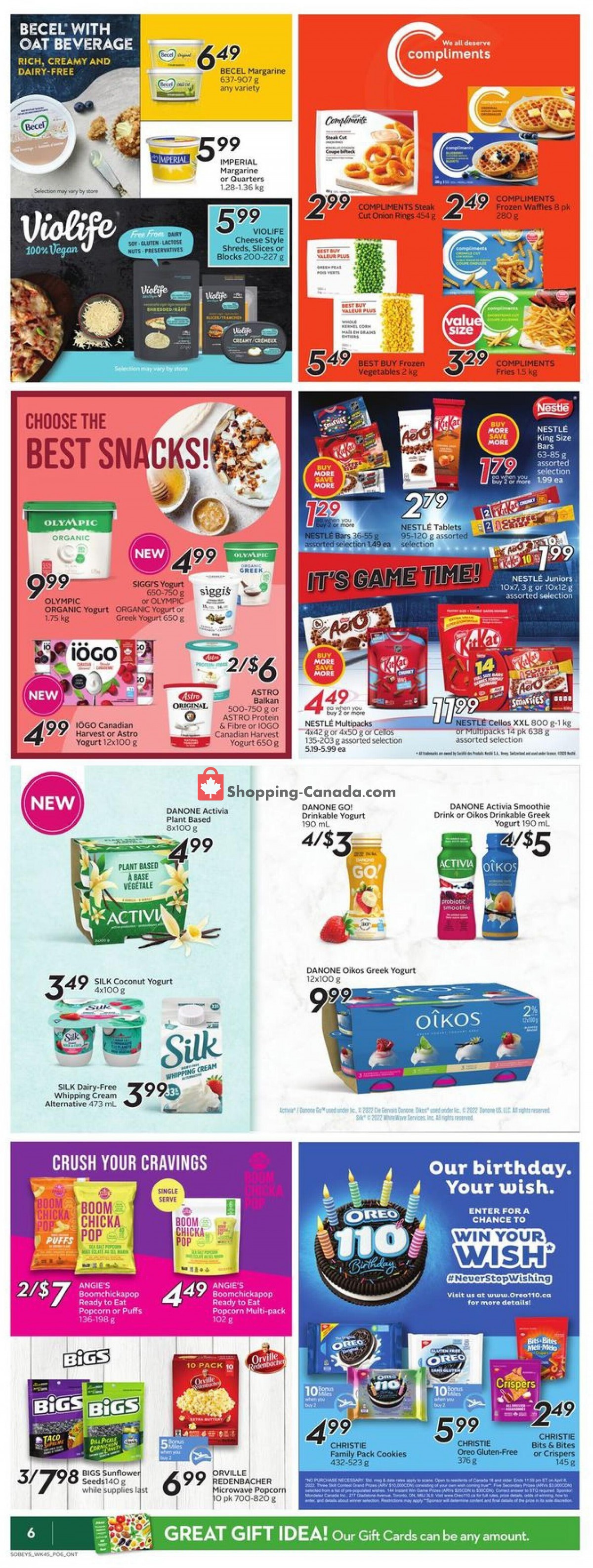 Sobeys Canada, flyer (Feed The Dream ON) March 3 March 9, 2022 Shopping Canada Sobeys Canada, flyer (Feed The Dream ON) March 3 March 9, 2022 Shopping Canada