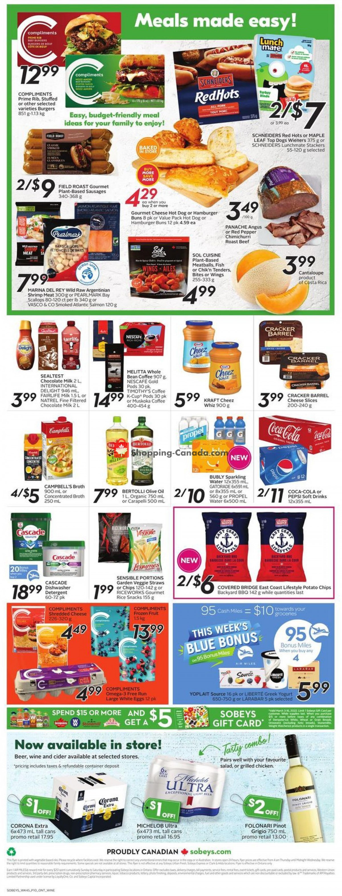 Sobeys Canada, flyer (Feed The Dream ON) March 3 March 9, 2022 Shopping Canada Sobeys Canada, flyer (Feed The Dream ON) March 3 March 9, 2022 Shopping Canada