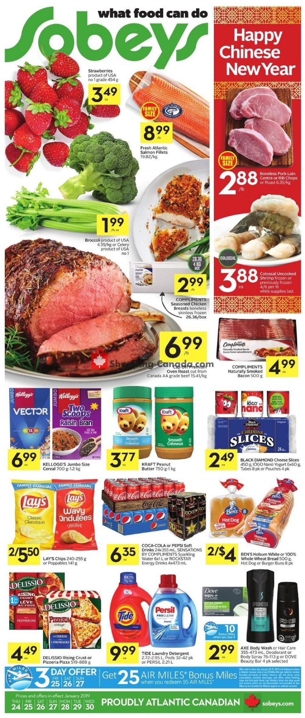 Sobeys flyer from Thursday January 24, 2019 to Wednesday January 30, 2019 - page 1