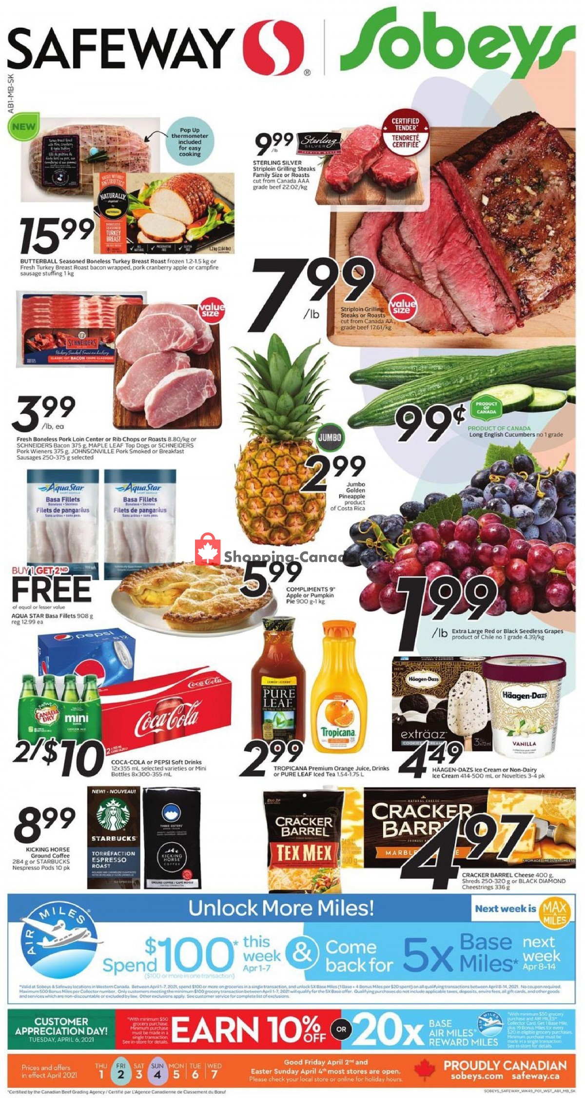 Sobeys flyer from Thursday April 1, 2021 to Wednesday April 7, 2021 - page 1