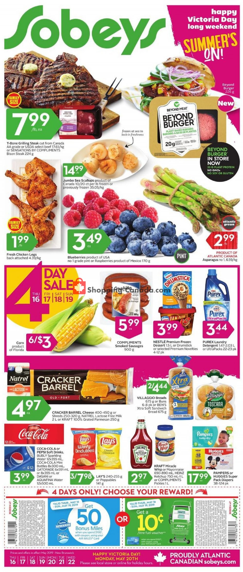 Sobeys flyer from Thursday May 16, 2019 to Wednesday May 22, 2019 - page 1