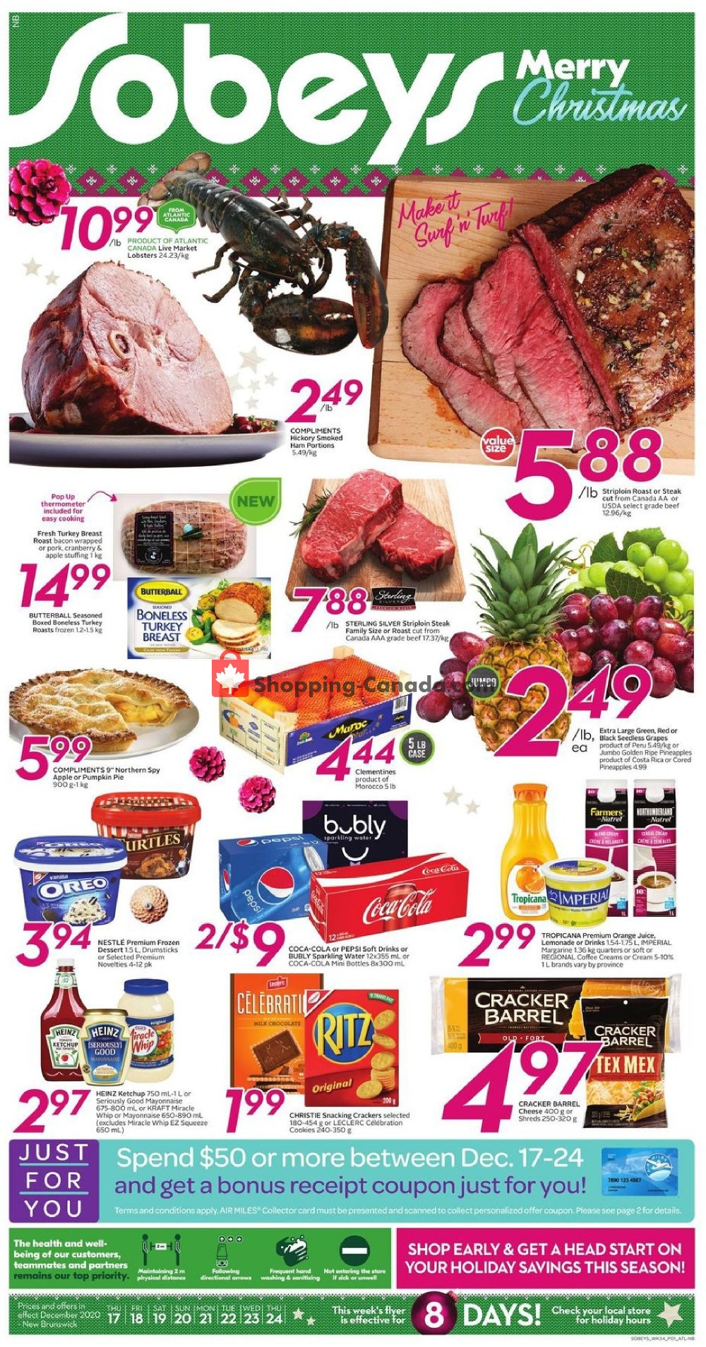 Sobeys flyer from Thursday December 17, 2020 to Thursday December 24, 2020 - page 1