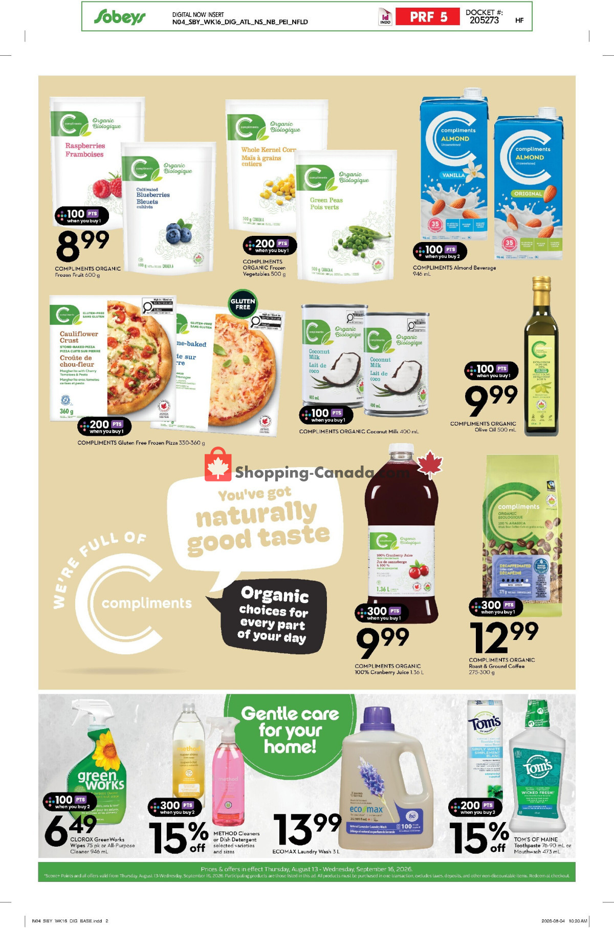 Sobeys flyer from Thursday August 13, 2026 to Wednesday September 16, 2026 - page 4