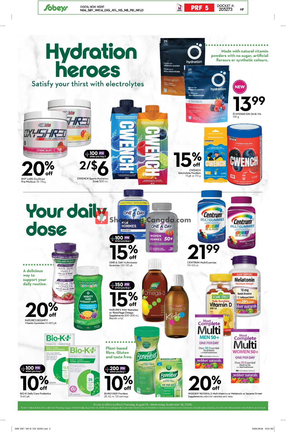 Sobeys flyer from Thursday August 13, 2026 to Wednesday September 16, 2026 - page 6