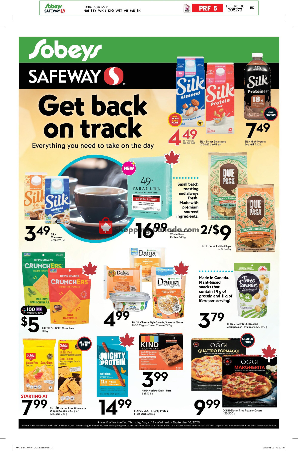 Sobeys flyer from Thursday August 13, 2026 to Wednesday September 16, 2026 - page 1