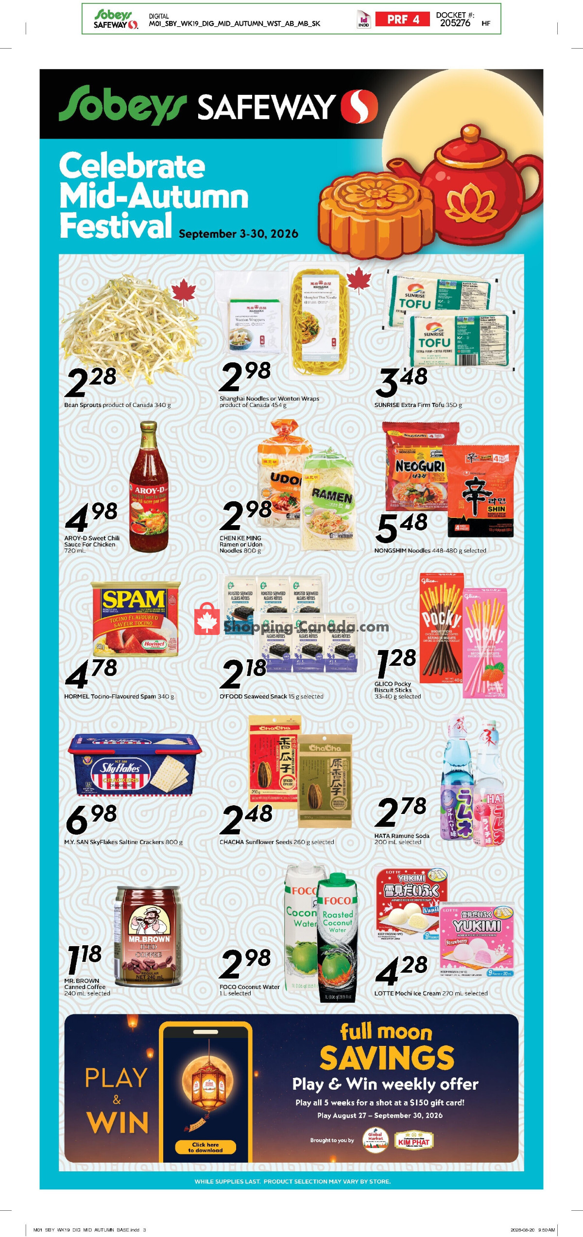 Sobeys flyer from Thursday September 3, 2026 to Wednesday September 30, 2026 - page 1