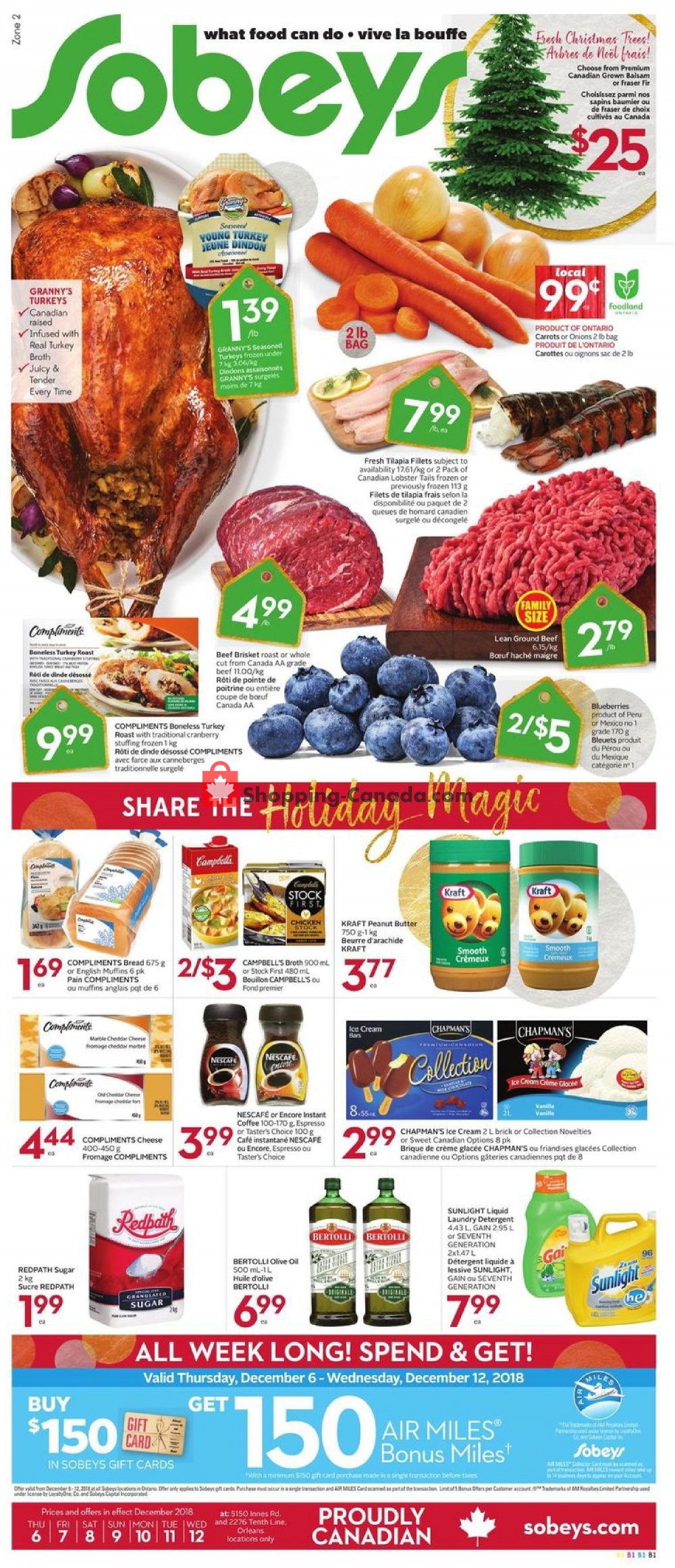 Sobeys Canada, flyer (Share The Holiday Magic ON) December 6 December 12, 2018 Shopping Sobeys Canada, flyer (Share The Holiday Magic ON) December 6 December 12, 2018 Shopping