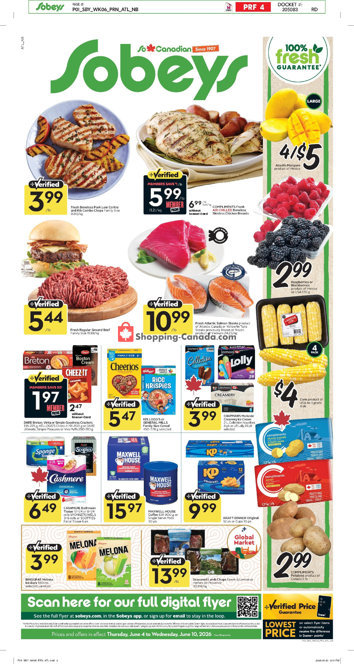 Sobeys flyer from Thursday June 4, 2026 to Wednesday June 10, 2026 - page 1