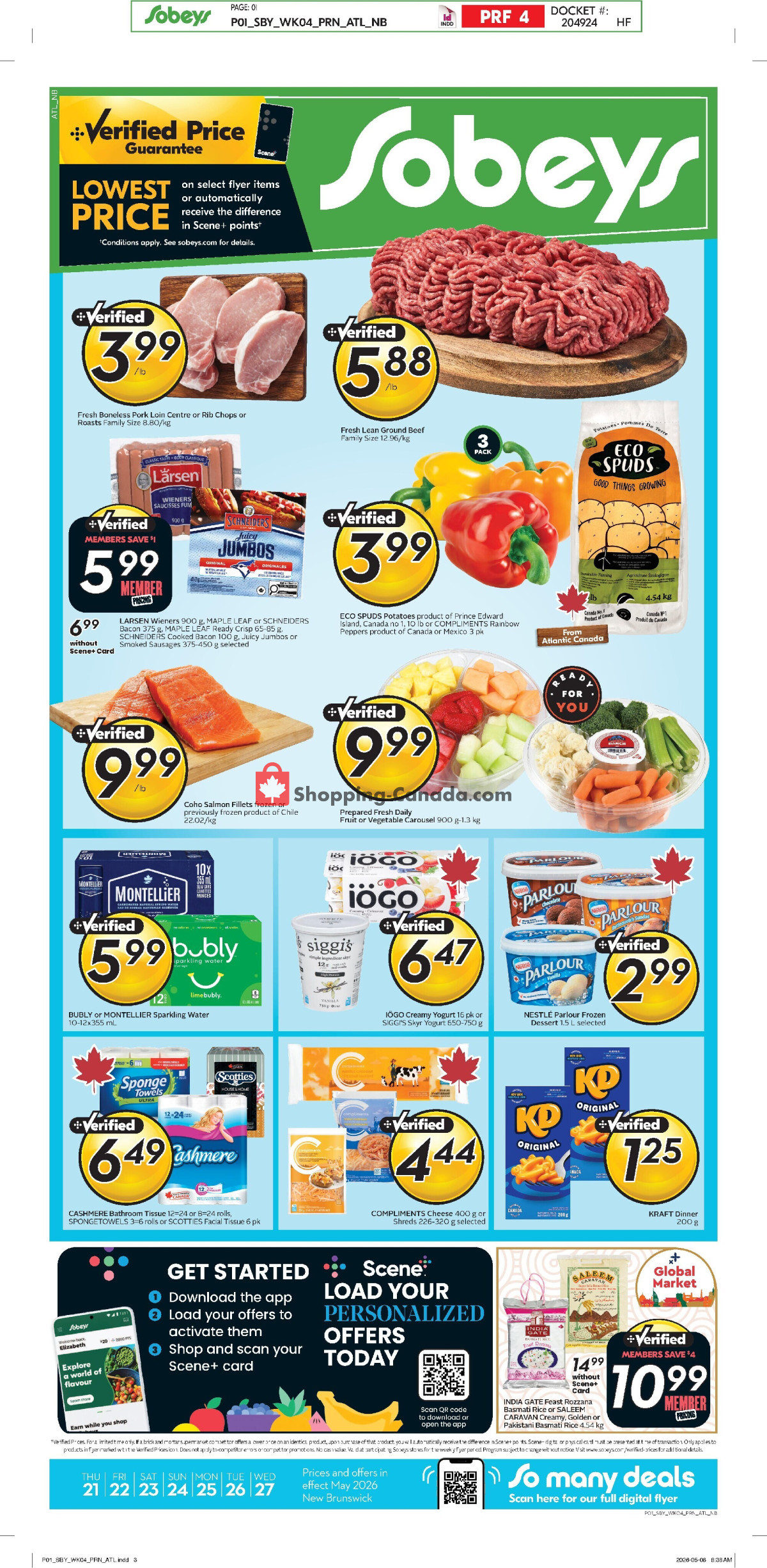 Sobeys flyer from Thursday May 21, 2026 to Wednesday May 27, 2026 - page 1