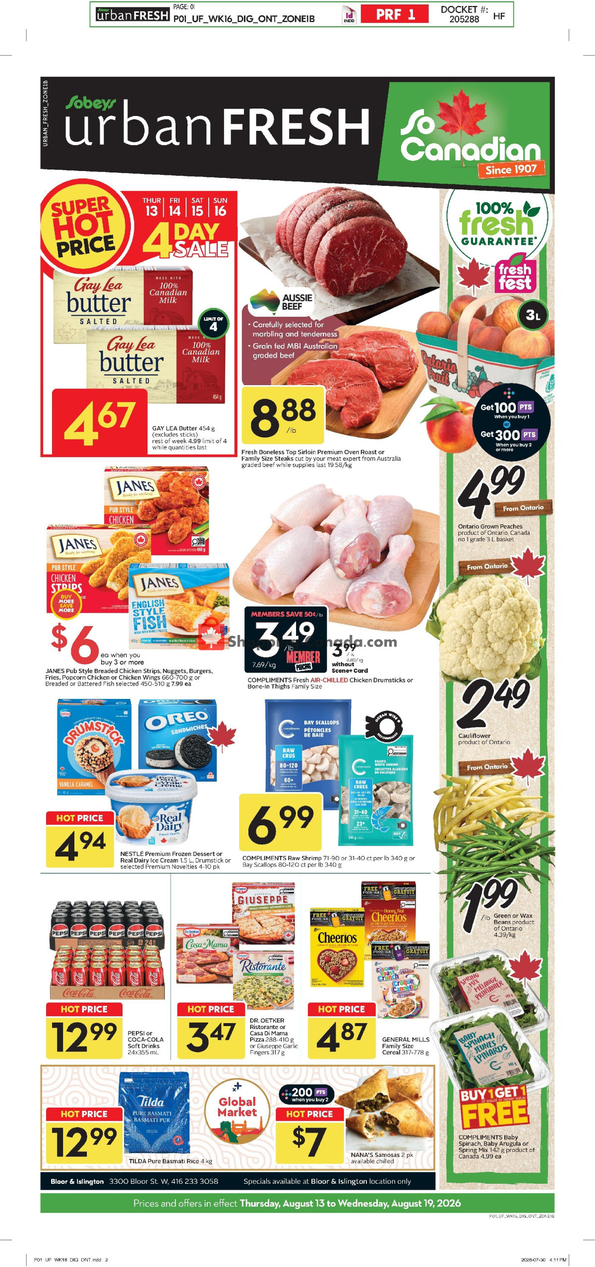 Sobeys flyer from Thursday August 13, 2026 to Wednesday August 19, 2026 - page 1