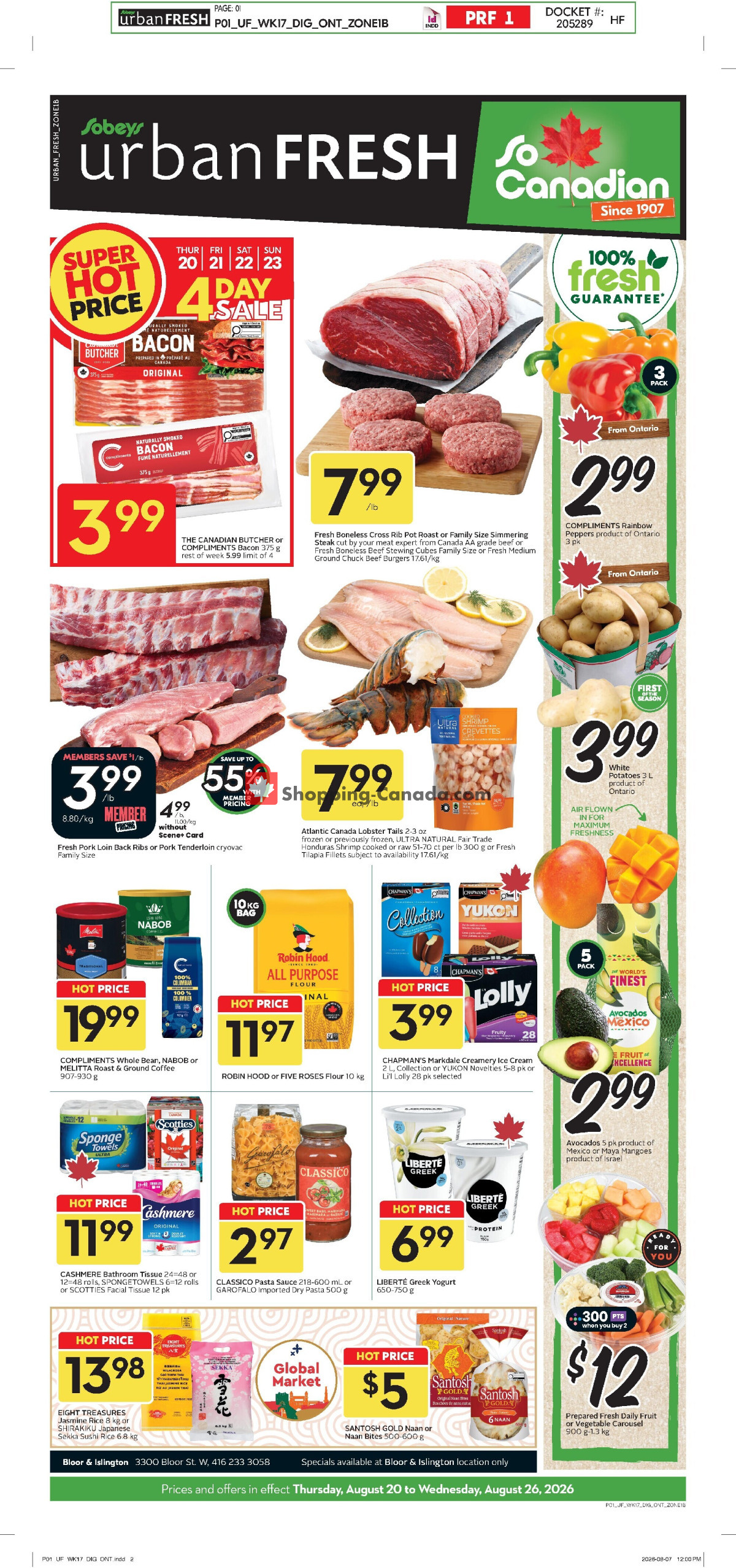 Sobeys flyer from Thursday August 20, 2026 to Wednesday August 26, 2026 - page 1
