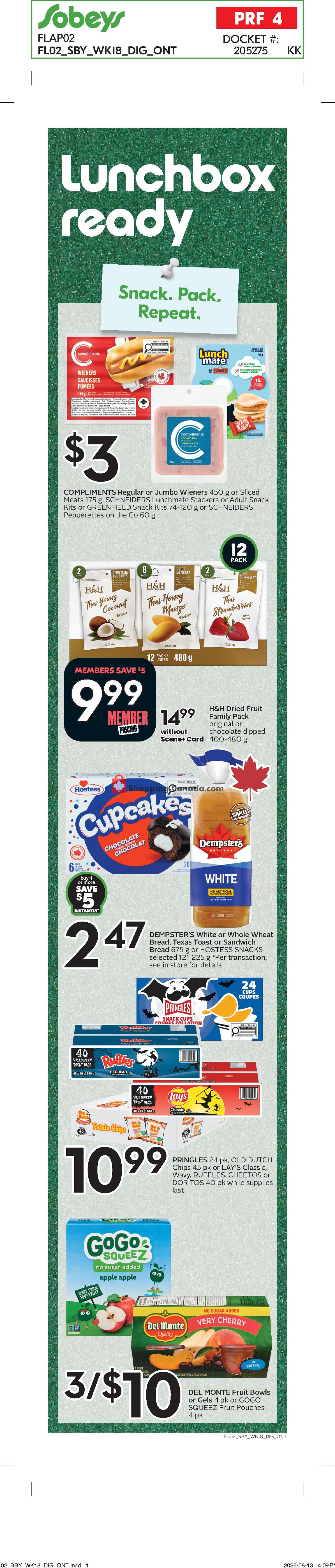 Sobeys flyer from Thursday August 27, 2026 to Wednesday September 2, 2026 - page 3