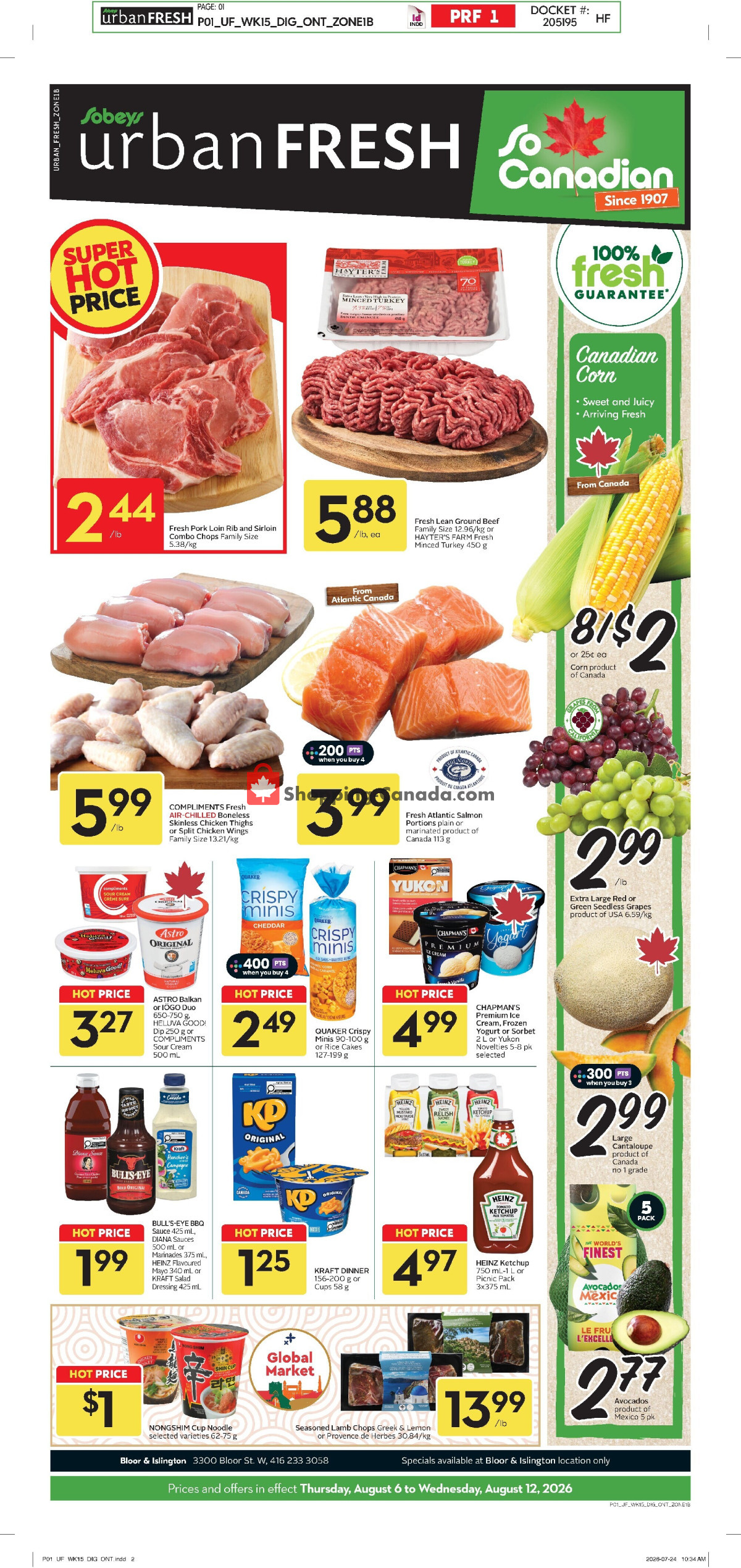 Sobeys flyer from Thursday August 6, 2026 to Wednesday August 12, 2026 - page 1