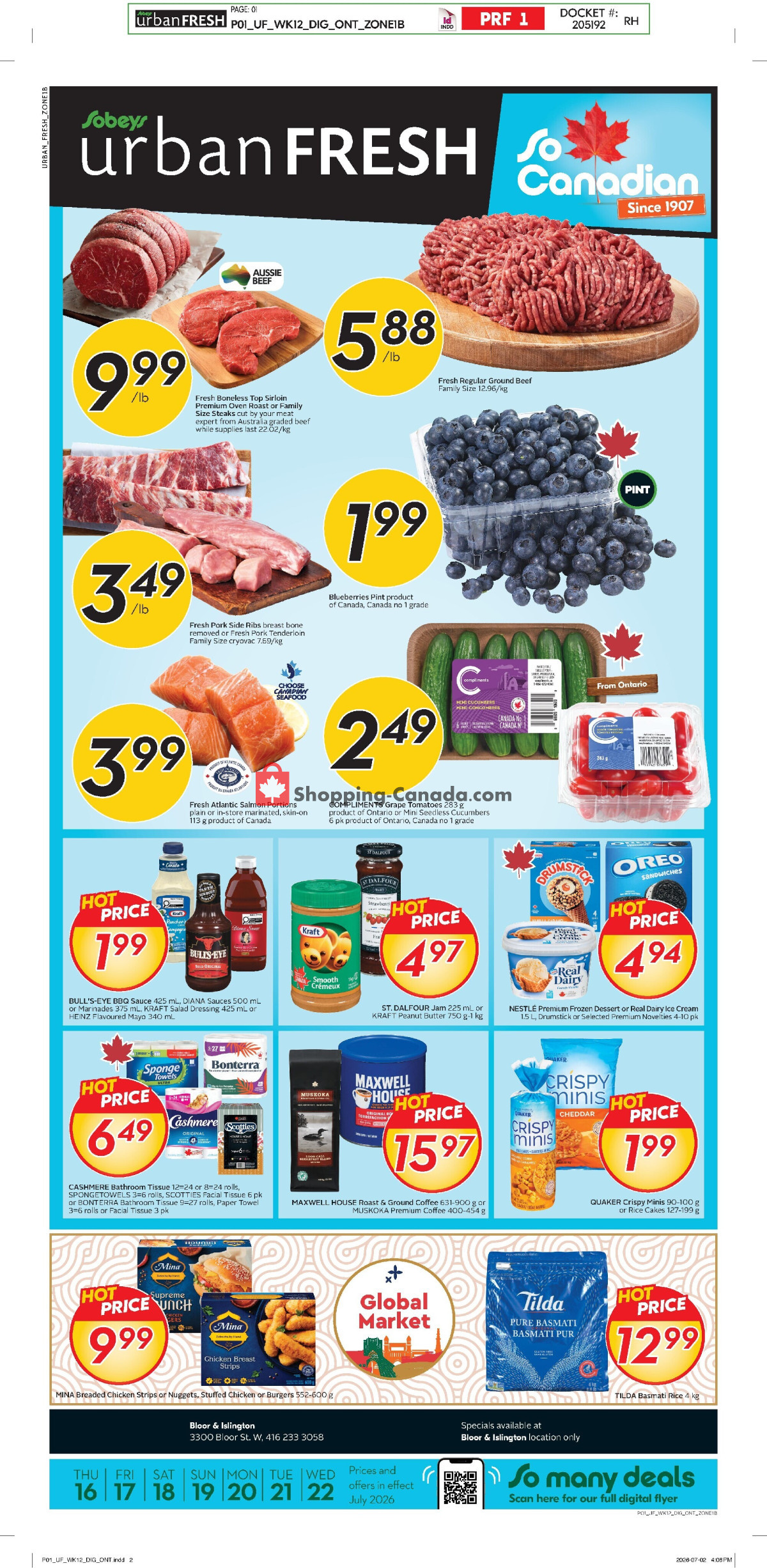 Sobeys flyer from Thursday July 16, 2026 to Wednesday July 22, 2026 - page 1