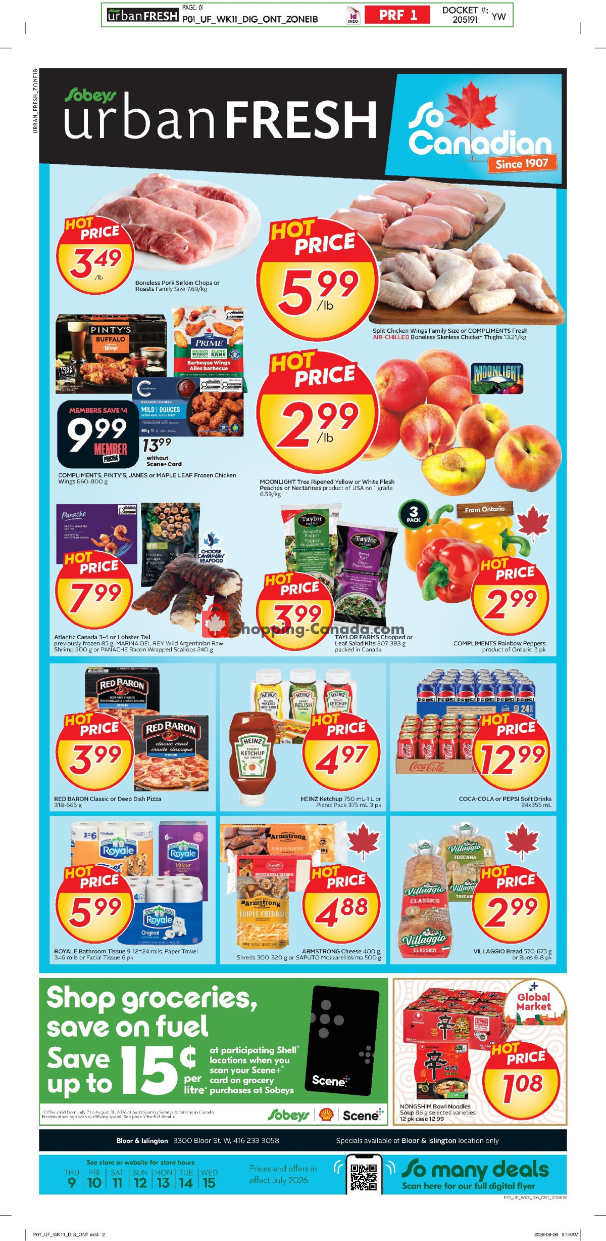 Sobeys flyer from Thursday July 9, 2026 to Wednesday July 15, 2026 - page 1