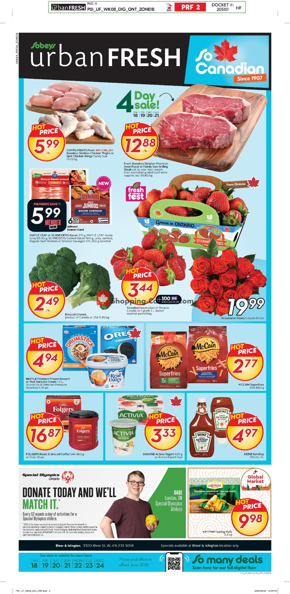 Sobeys flyer from Thursday June 18, 2026 to Wednesday June 24, 2026 - page 1