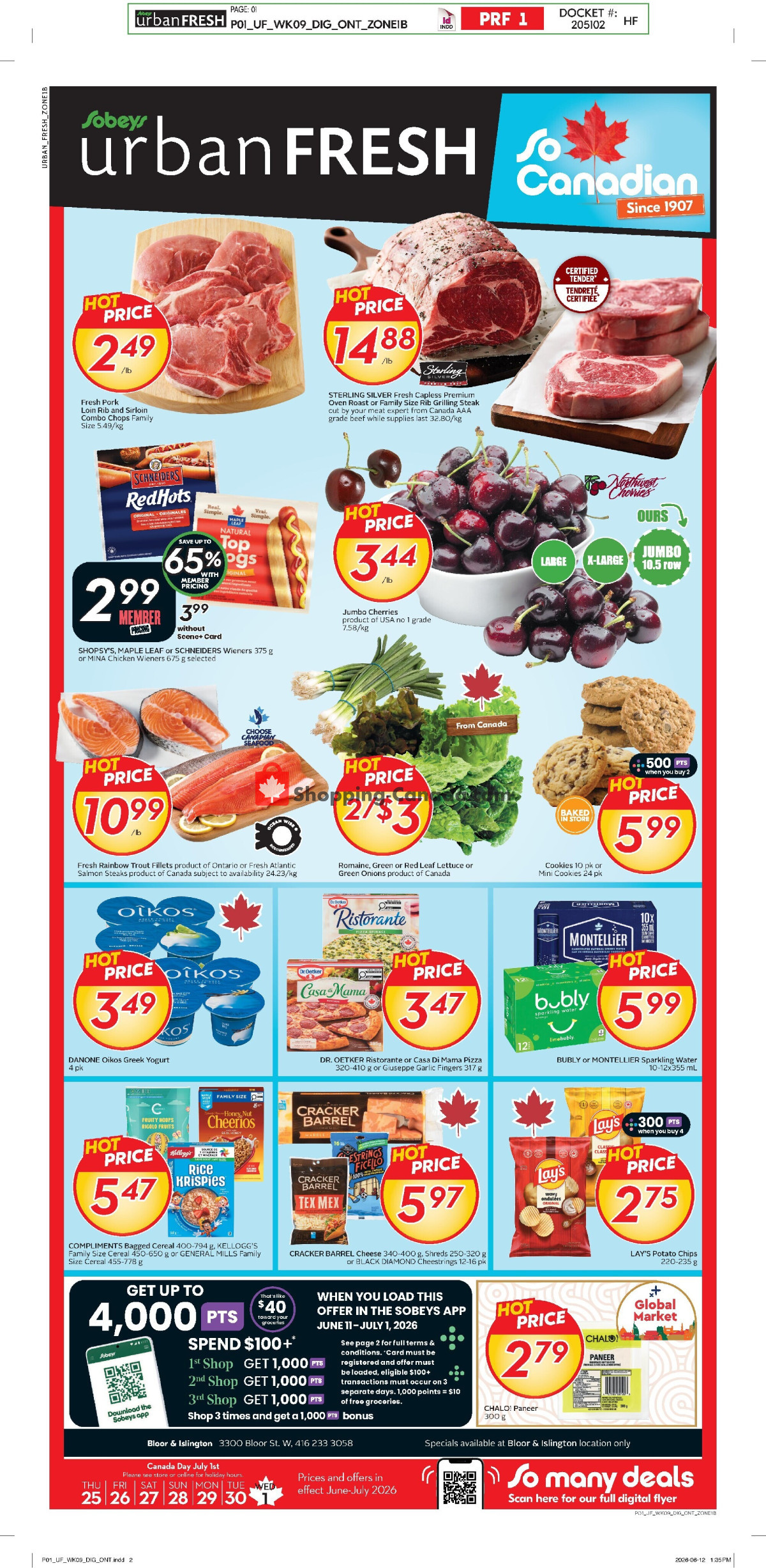 Sobeys flyer from Thursday June 25, 2026 to Wednesday July 1, 2026 - page 1