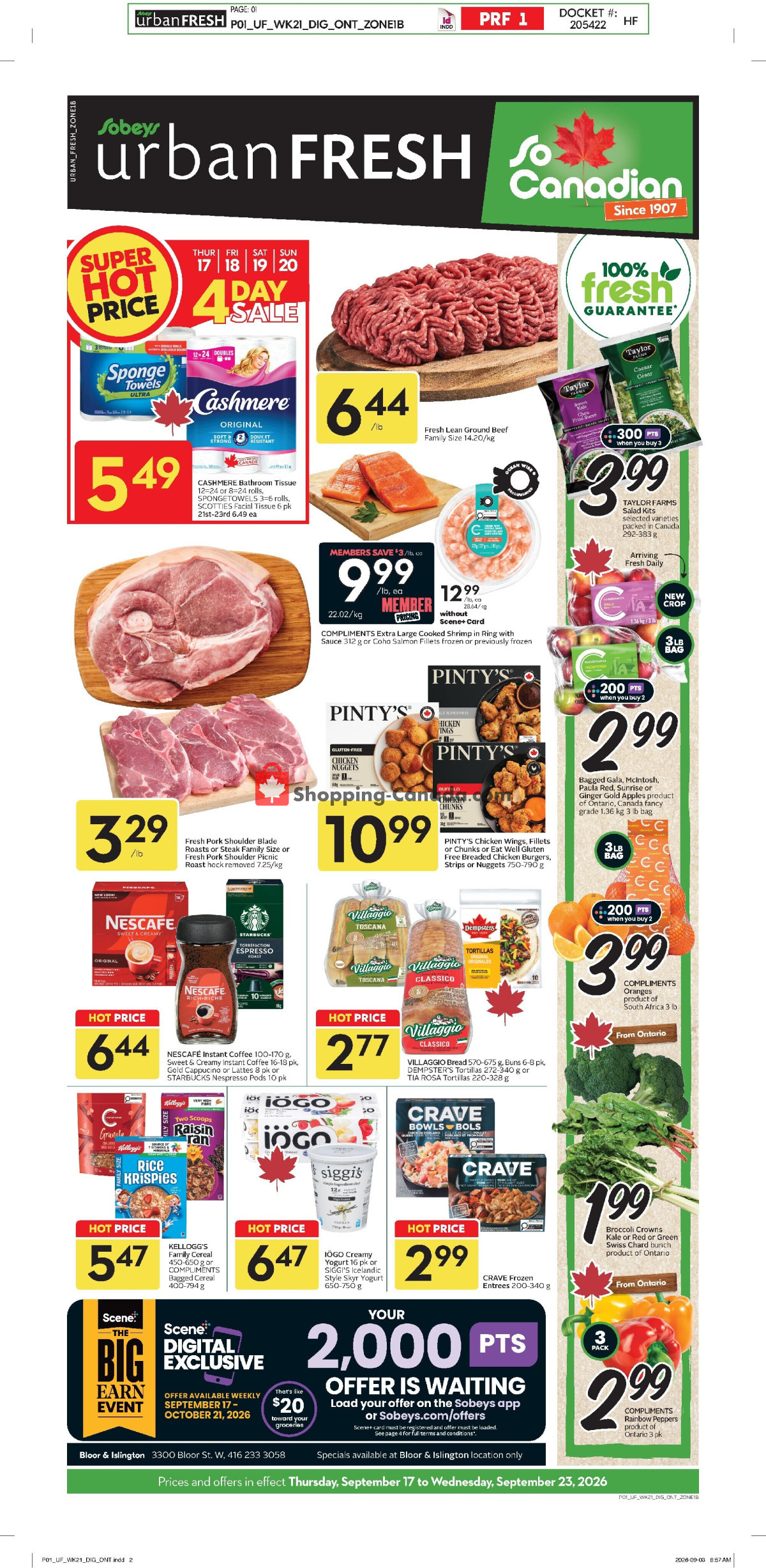 Sobeys flyer from Thursday September 17, 2026 to Wednesday September 23, 2026 - page 1