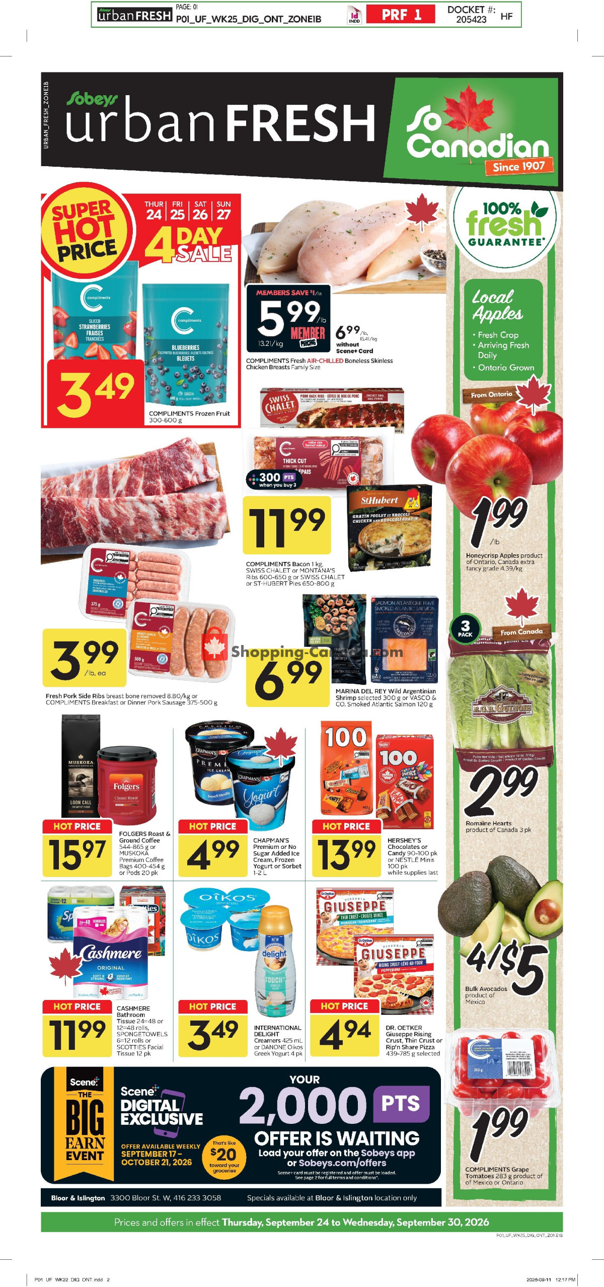 Sobeys flyer from Thursday September 24, 2026 to Wednesday September 30, 2026 - page 1
