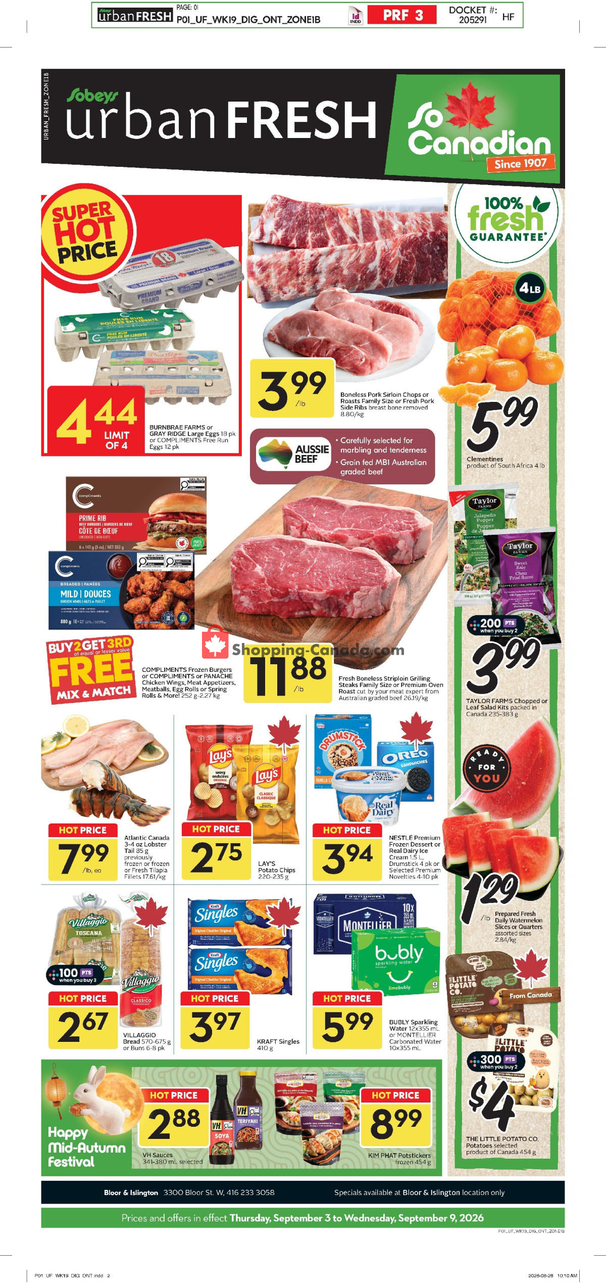 Sobeys flyer from Thursday September 3, 2026 to Wednesday September 9, 2026 - page 1