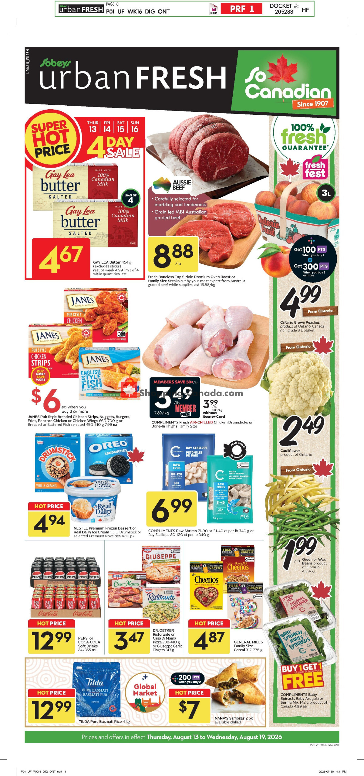 Sobeys flyer from Thursday August 13, 2026 to Wednesday August 19, 2026 - page 1