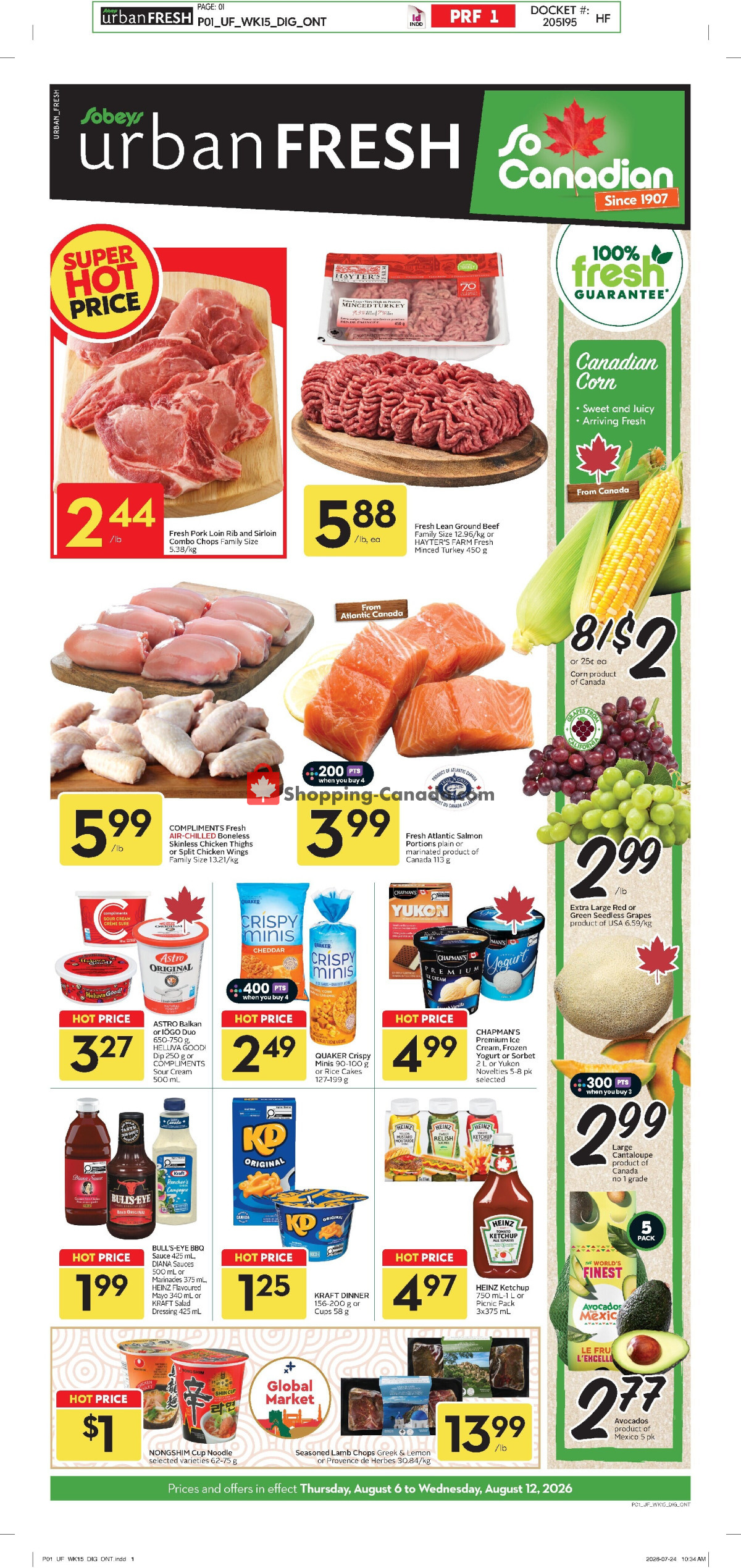 Sobeys flyer from Thursday August 6, 2026 to Wednesday August 12, 2026 - page 1
