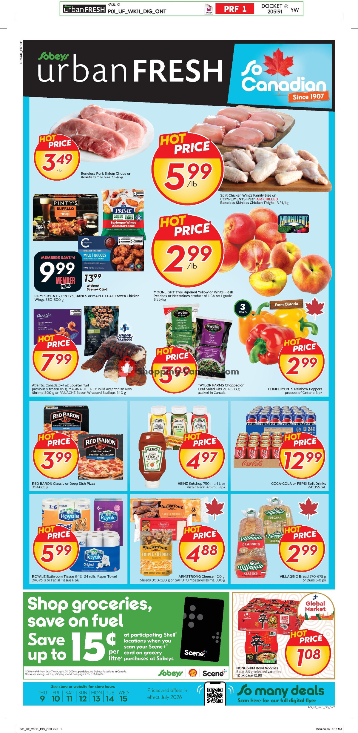 Sobeys flyer from Thursday July 9, 2026 to Wednesday July 15, 2026 - page 1