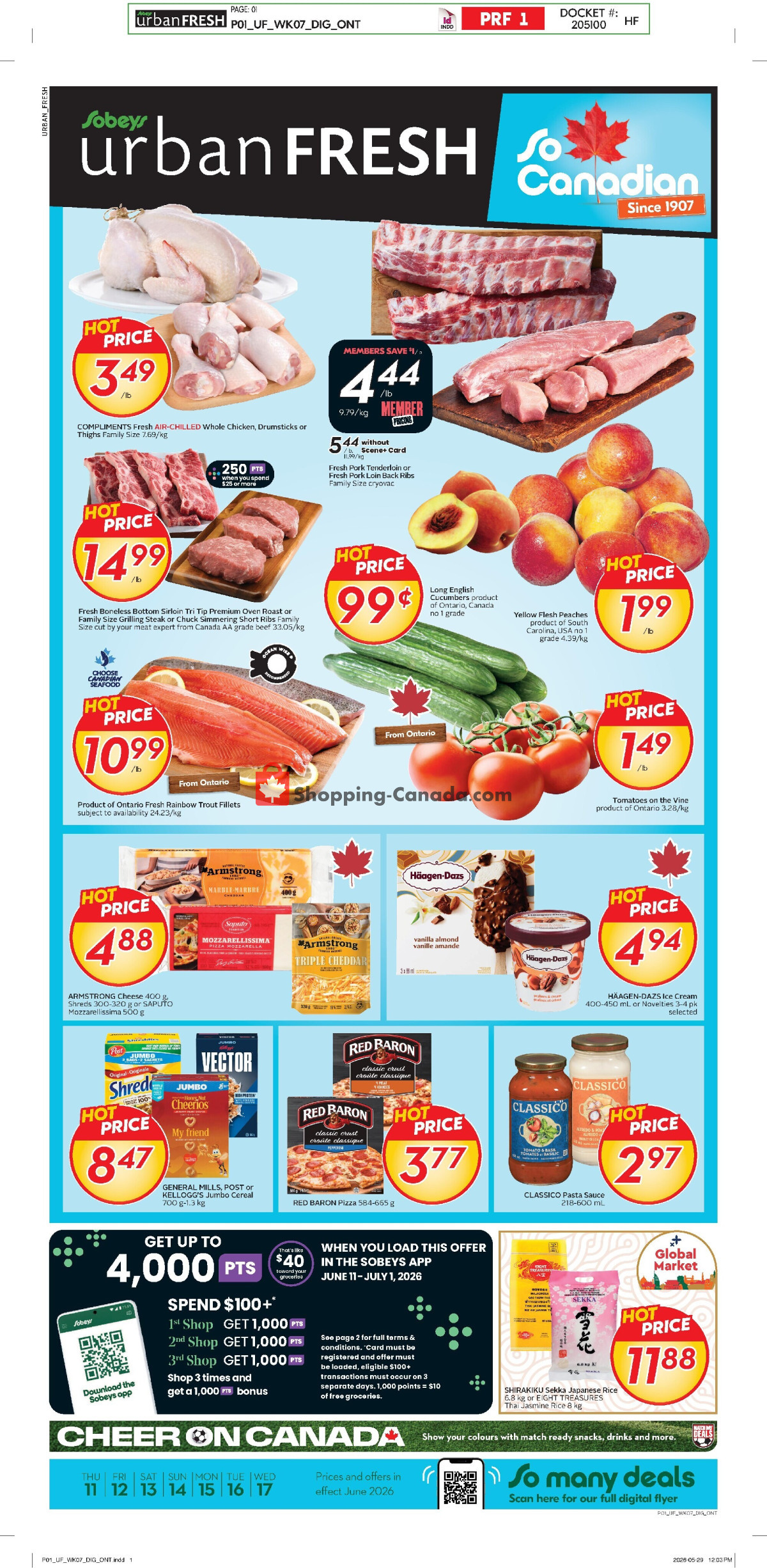 Sobeys flyer from Thursday June 11, 2026 to Wednesday June 17, 2026 - page 1